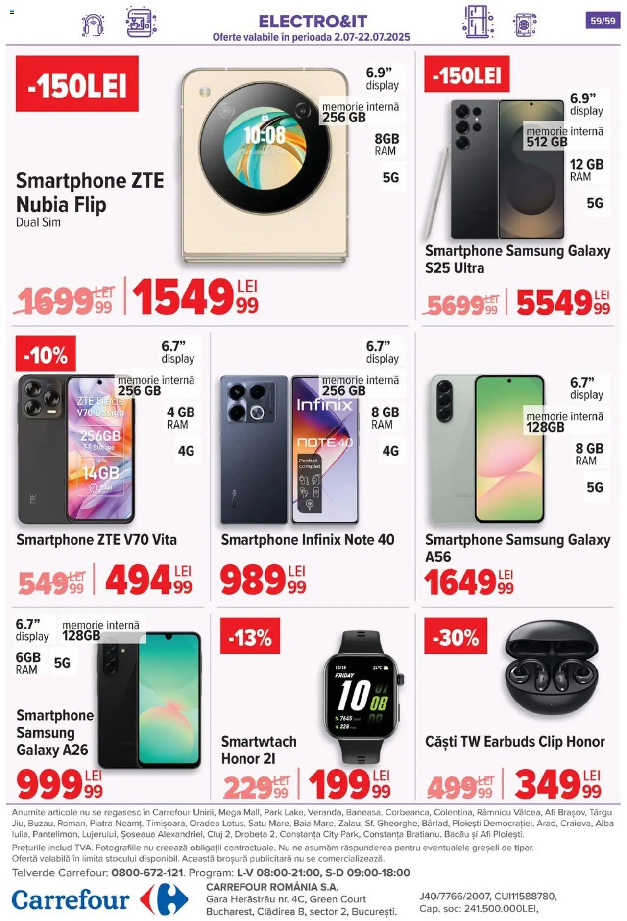 Catalog Carrefour 2 - 7 Iulie 2025 | Pagina 59 | Produse: Smartphone, Memorie, Căști