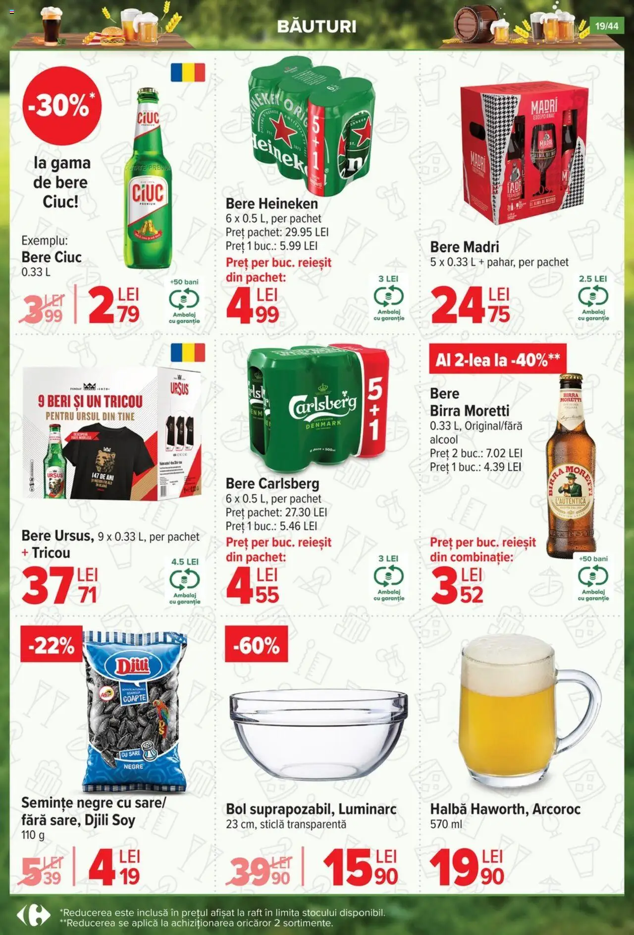 Catalog Carrefour 2 - 14 Iulie 2025 | Pagina 19 | Produse: Bol, Semințe, Bere, Sare