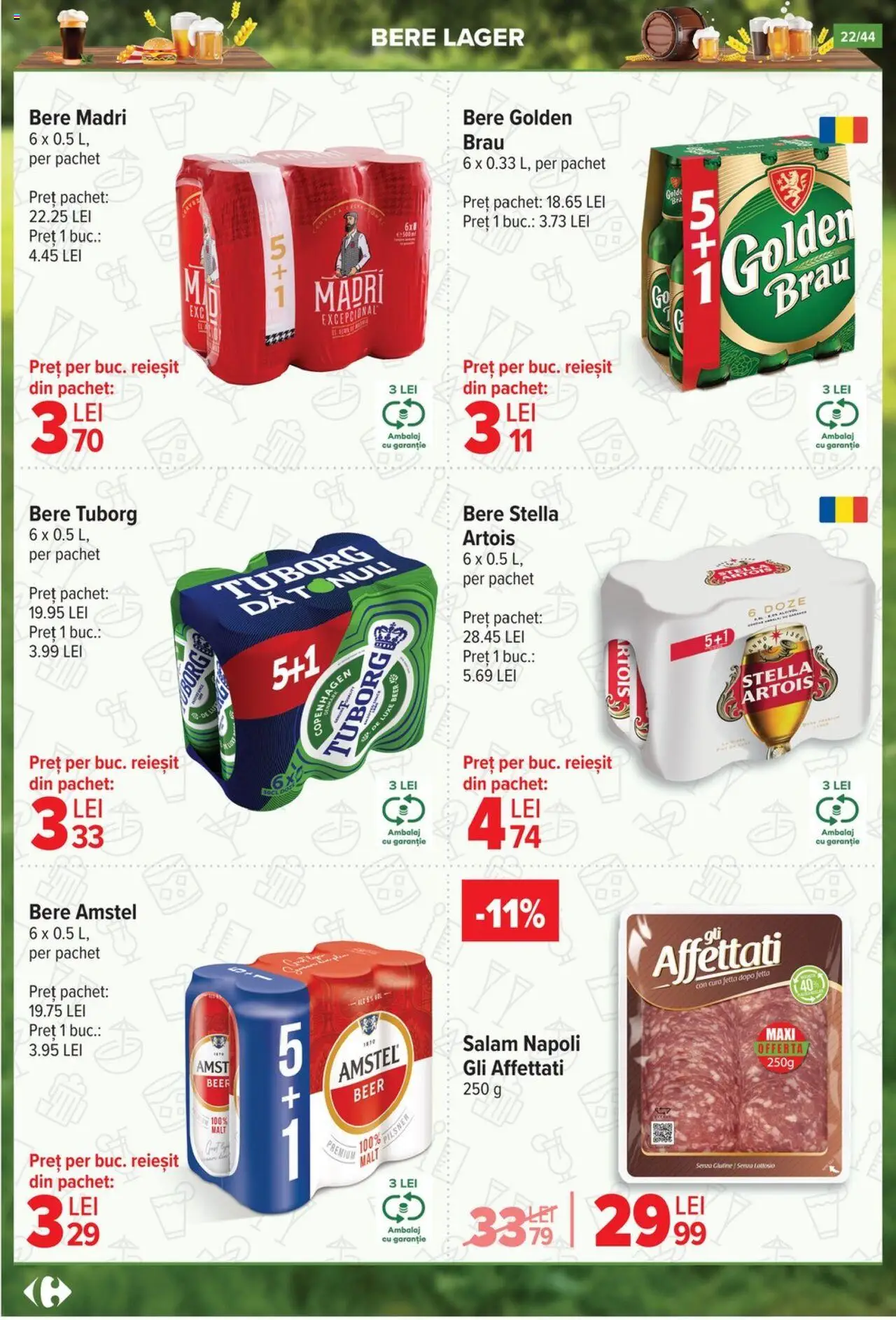 Catalog Carrefour 2 - 14 Iulie 2025 | Pagina 22 | Produse: Atıştırmalık, Salam, Bere