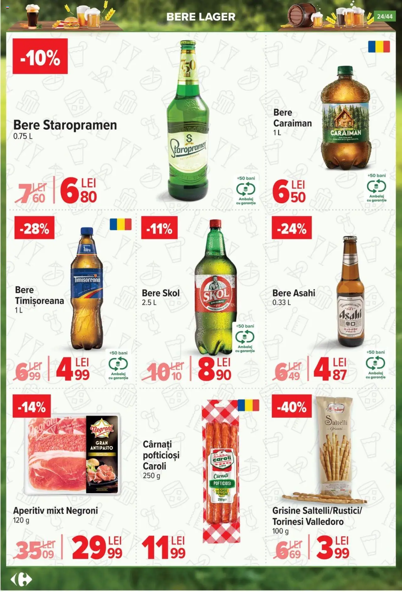 Catalog Carrefour 2 - 14 Iulie 2025 | Pagina 24 | Produse: Bere, Muștar, Cârnați