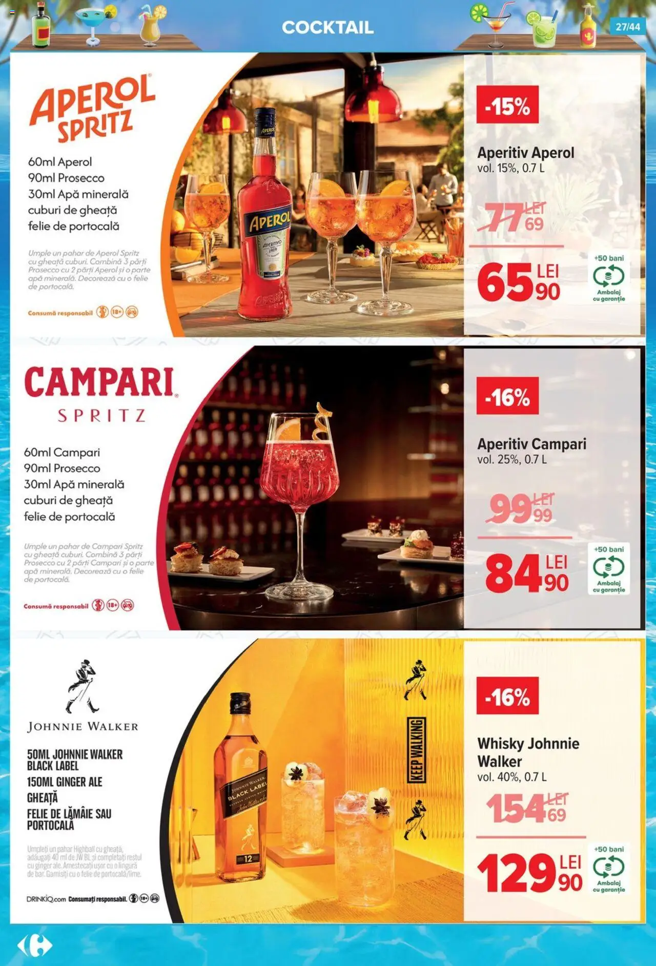 Catalog Carrefour 2 - 14 Iulie 2025 | Pagina 27 | Produse: Yazı tahtası kalemi, Cocktail, Aperol, Apă