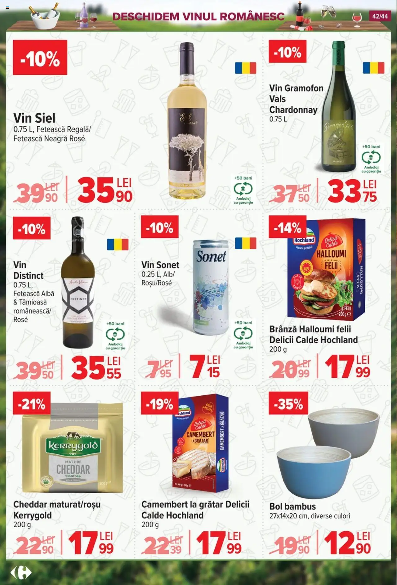 Catalog Carrefour 2 - 14 Iulie 2025 | Pagina 42 | Produse: Bol, Grătar, Brânză, Vin
