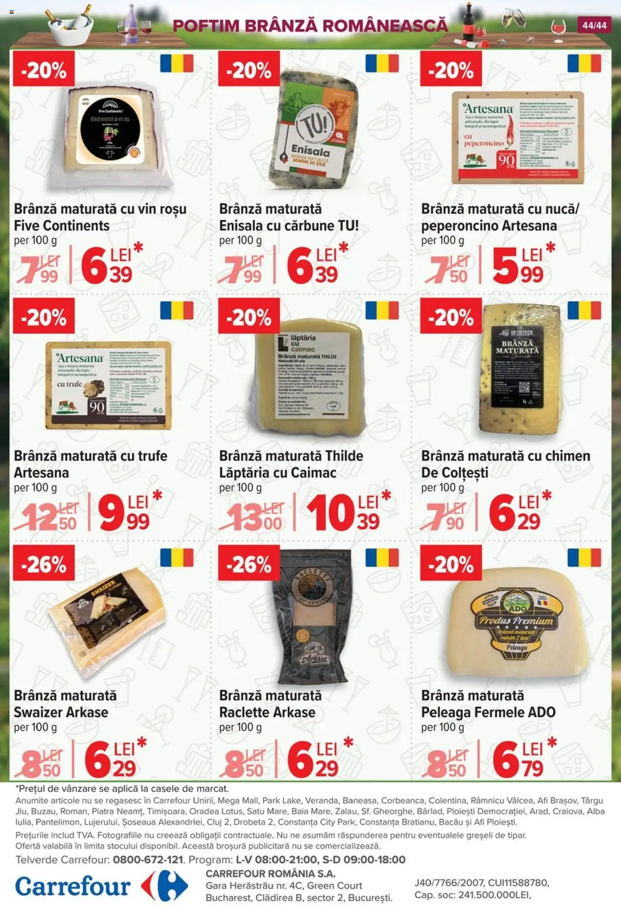 Catalog Carrefour 2 - 14 Iulie 2025 | Pagina 44 | Produse: Brânză, Vin