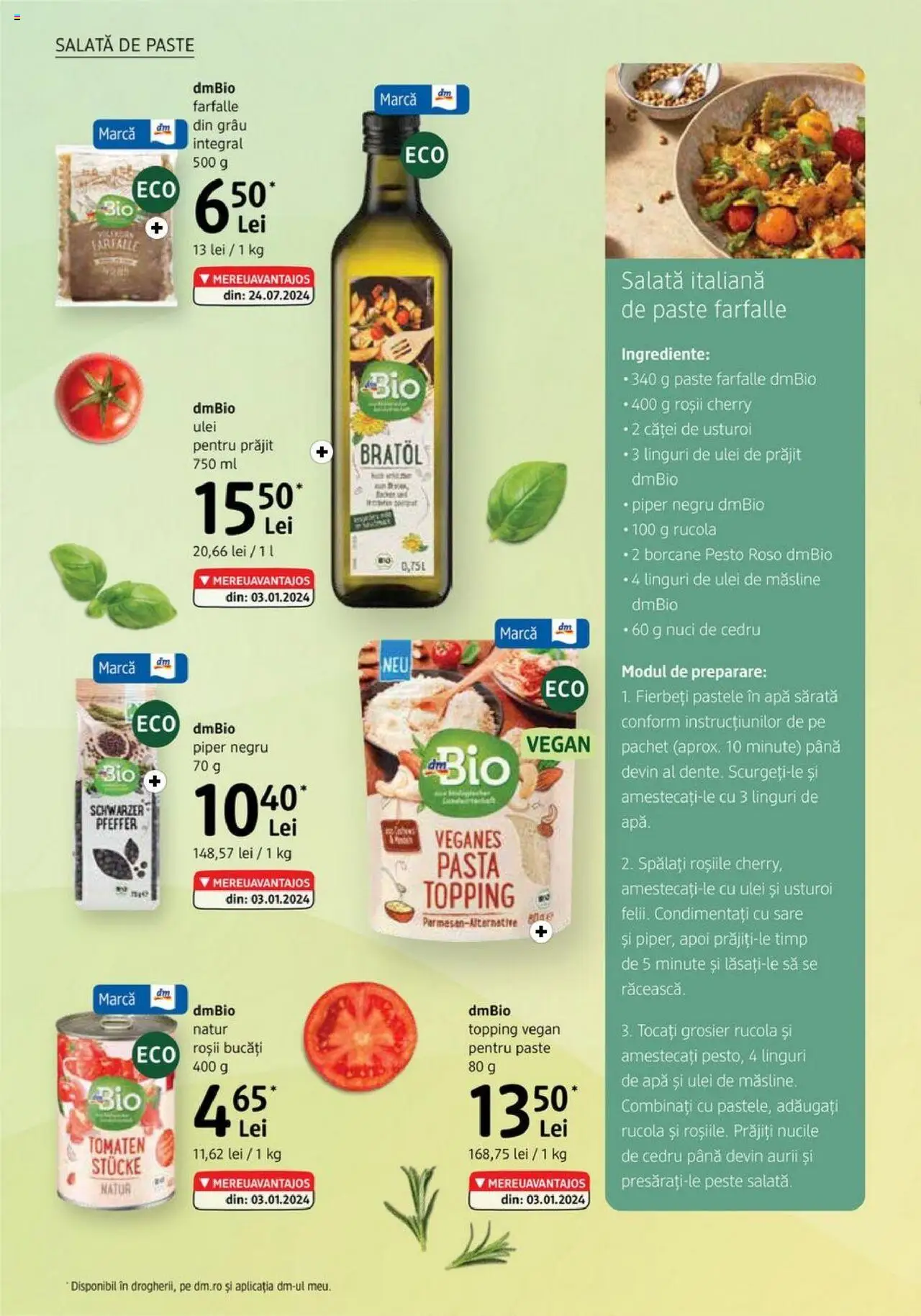 Catalog DM Drogerie Markt 3 - 28 Iulie 2025 | Pagina 16 | Produse: Măsline, Roșii, Salată, Apă