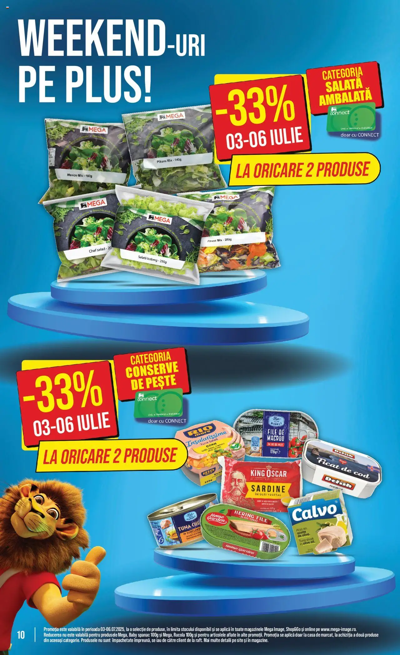 Catalog Mega Image 3 - 8 Iulie 2025 | Pagina 10 | Produse: Farine, Ulei, Pește, Salată