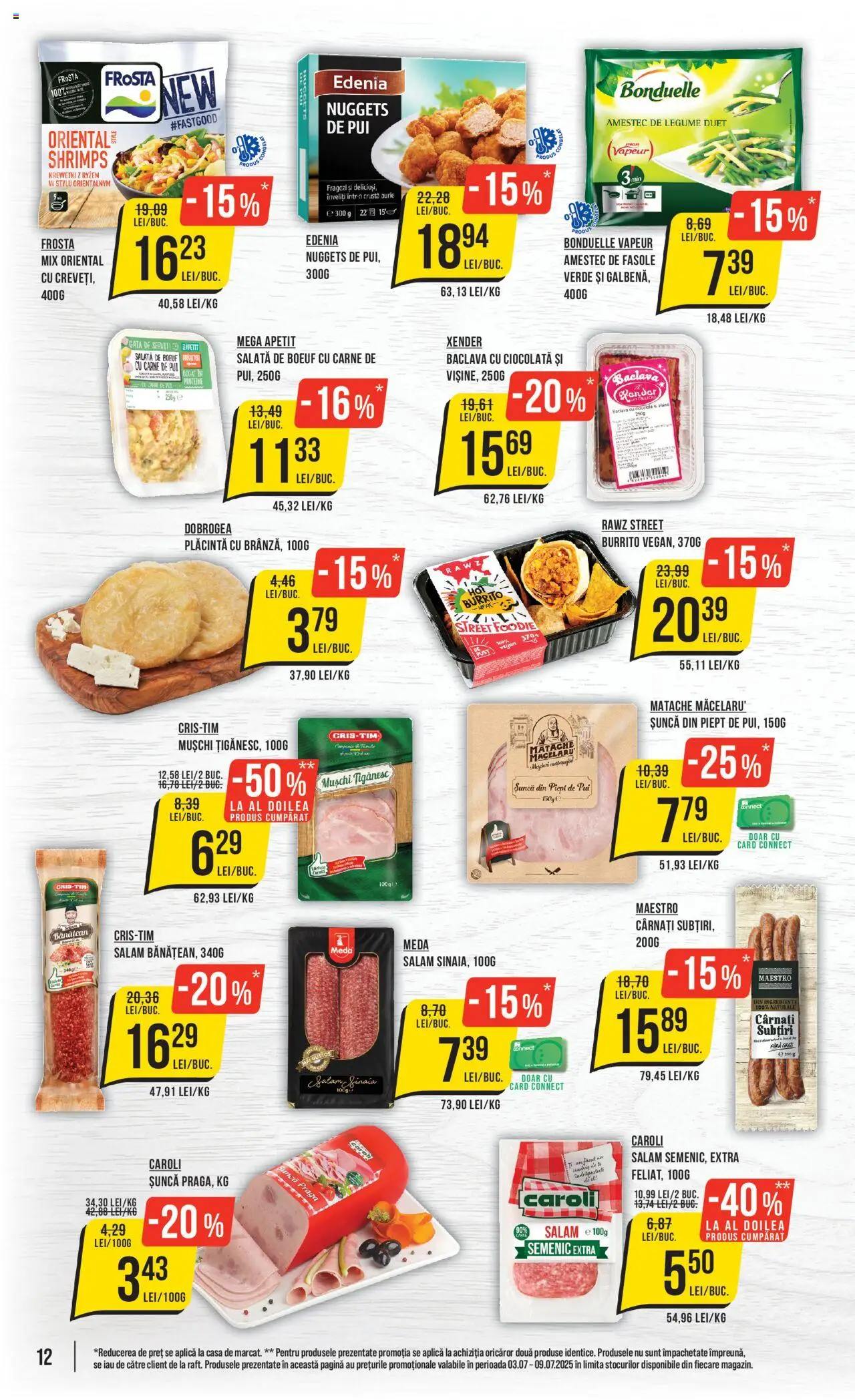 Catalog Mega Image 3 - 8 Iulie 2025 | Pagina 12 | Produse: Plăcintă, Salam, Șuncă, Cârnați