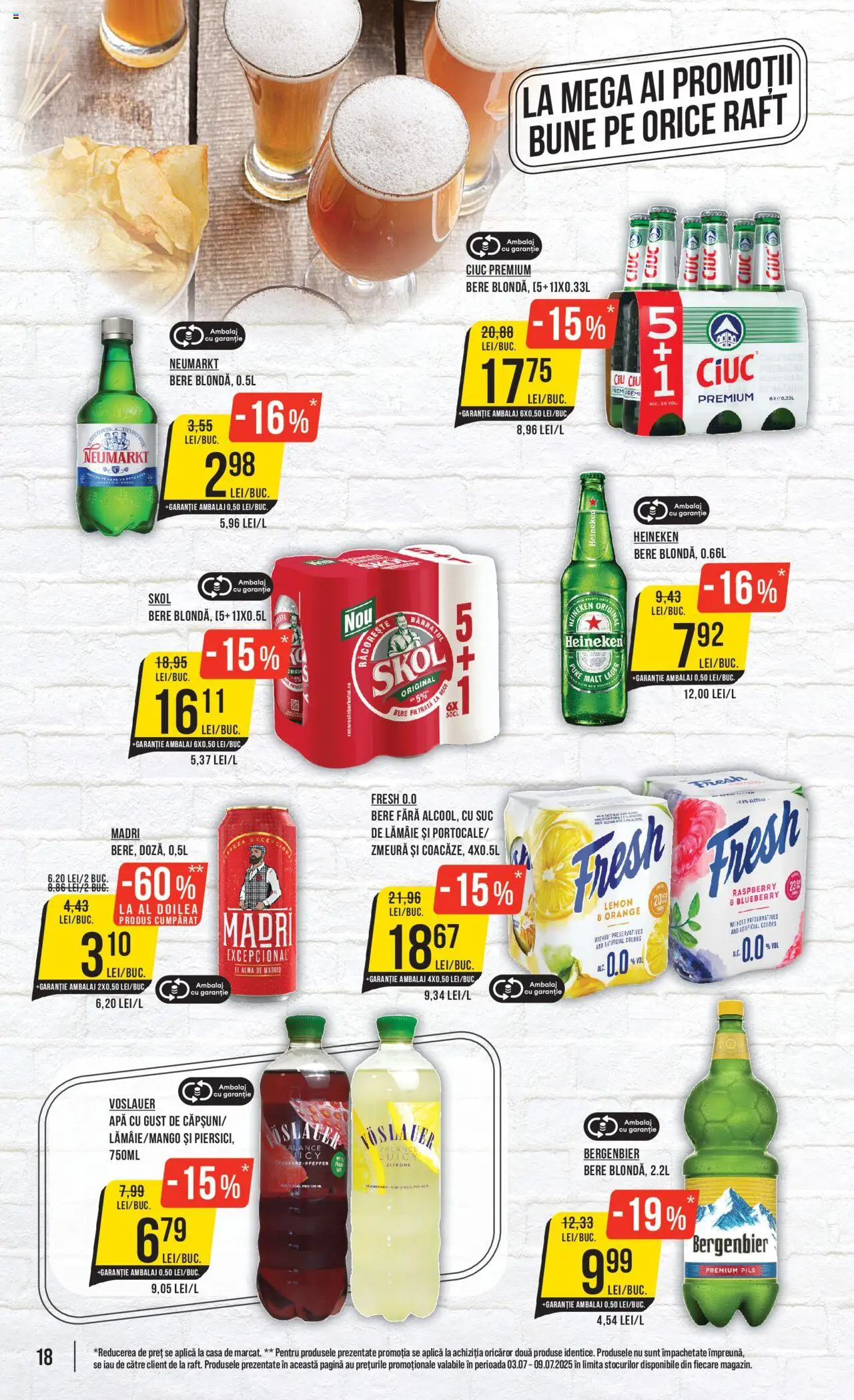 Catalog Mega Image 3 - 8 Iulie 2025 | Pagina 18 | Produse: Zmeură, Suc, Apă, Lămâie