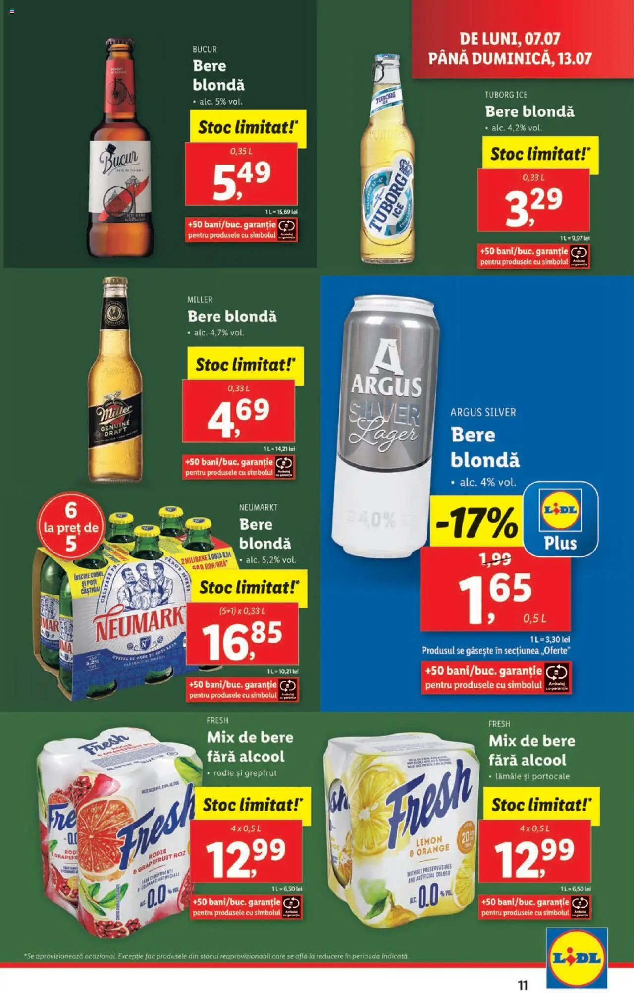 Catalog LIDL 7 - 12 Iulie 2025 | Pagina 11 | Produse: Bere, Portocale, Grepfrut, Lămâie