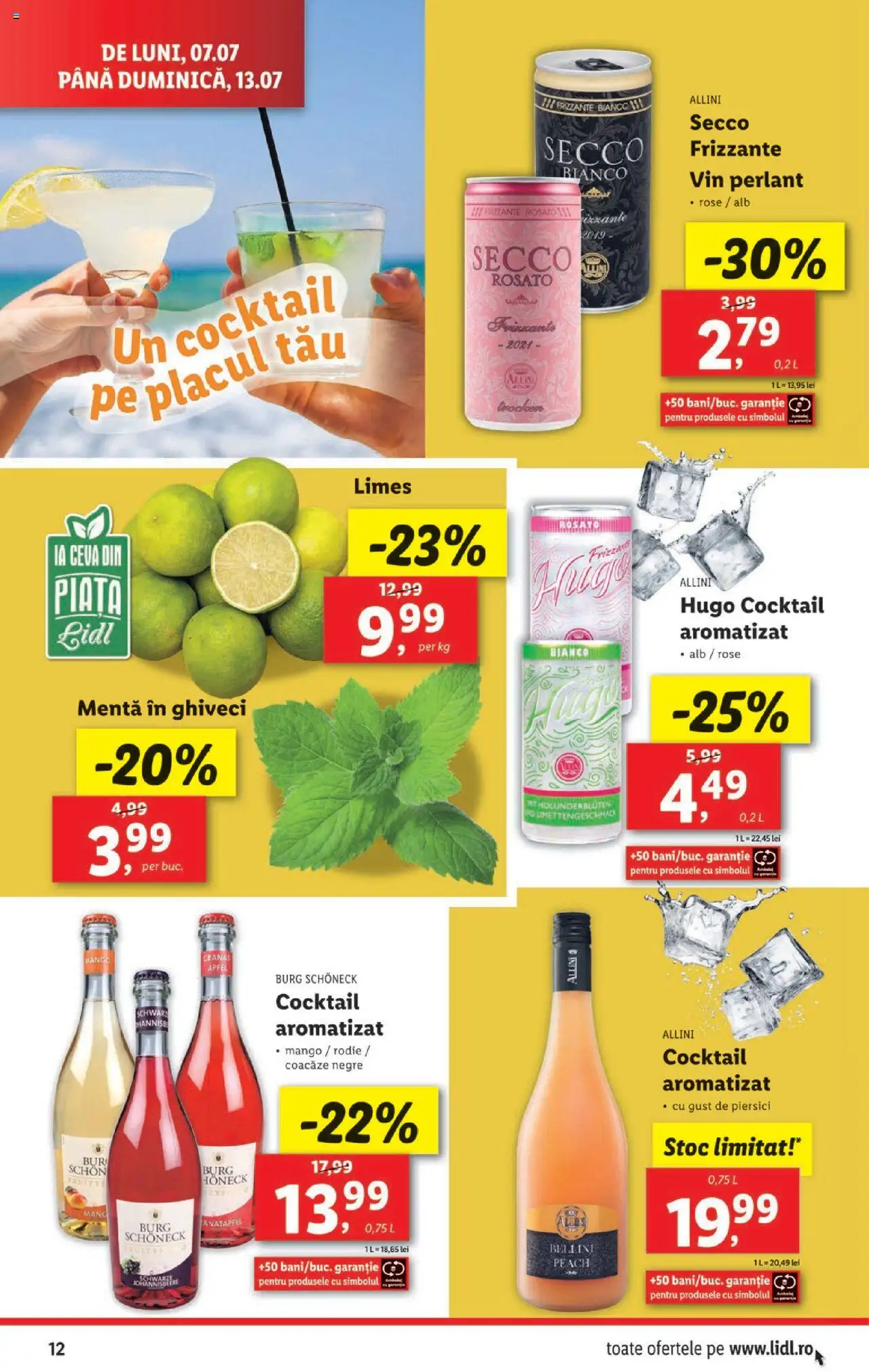 Catalog LIDL 7 - 12 Iulie 2025 | Pagina 12 | Produse: Ghiveci, Vin, Cocktail, Mango