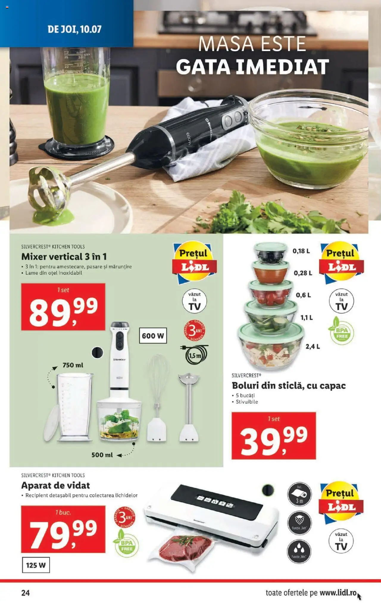 Catalog LIDL 7 - 12 Iulie 2025 | Pagina 24 | Produse: Mixer, Masă