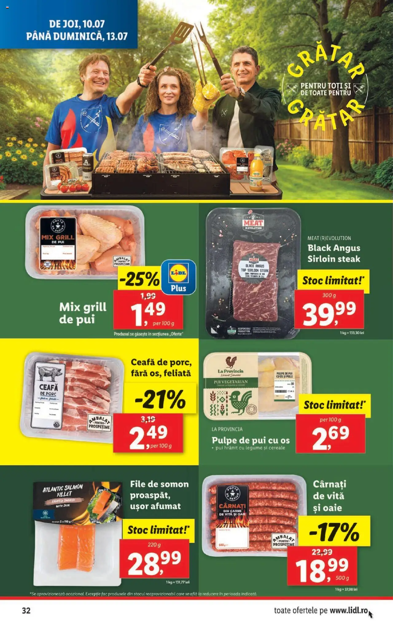 Catalog LIDL 7 - 12 Iulie 2025 | Pagina 32 | Produse: Grătar, Carne De Vită, Cereale, Cârnați