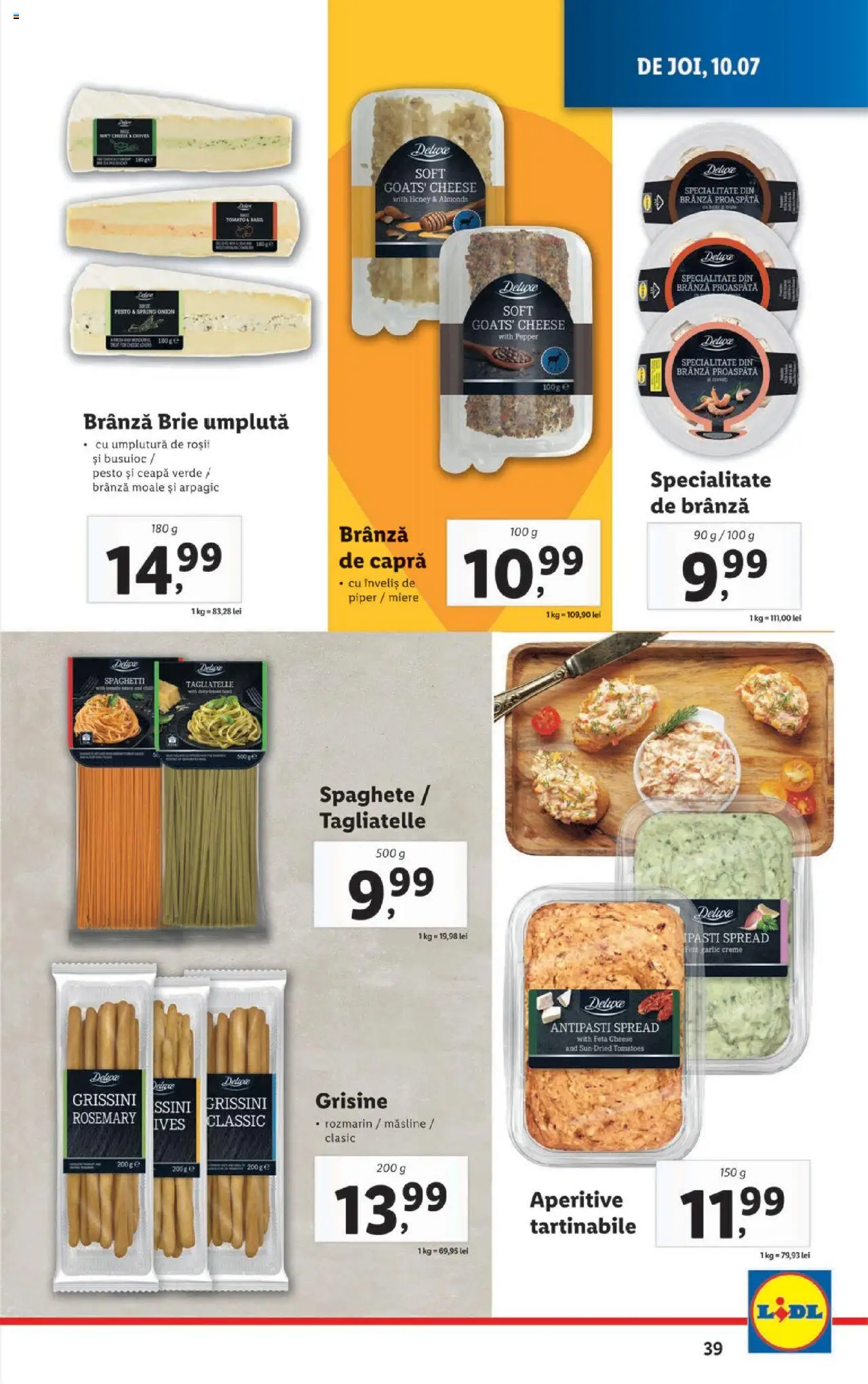 Catalog LIDL 7 - 12 Iulie 2025 | Pagina 39 | Produse: Brânză, Roșii, Ceapă, Piper