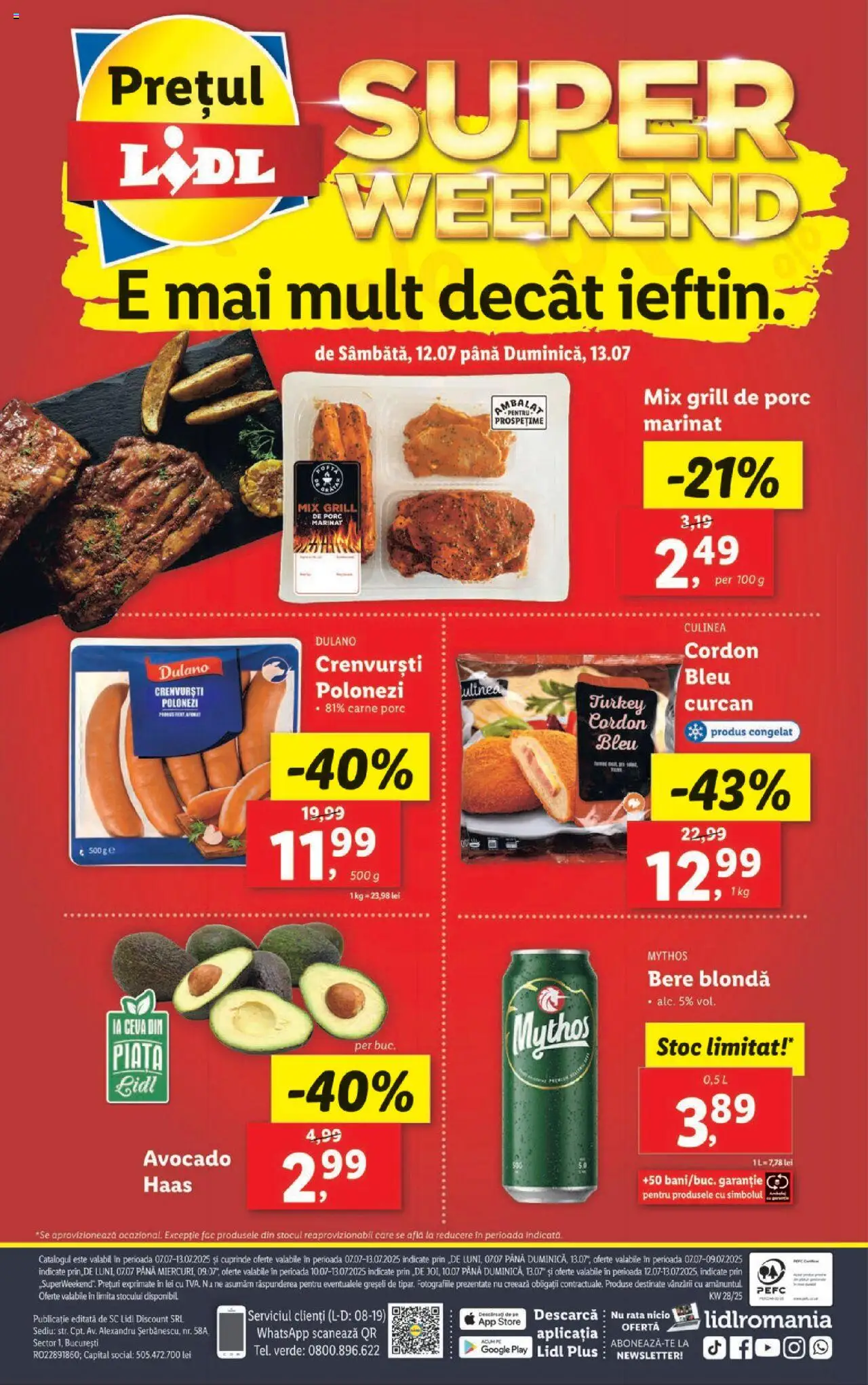 Catalog LIDL 7 - 12 Iulie 2025 | Pagina 40 | Produse: Not defteri, Grill, Rață, Crenvurști