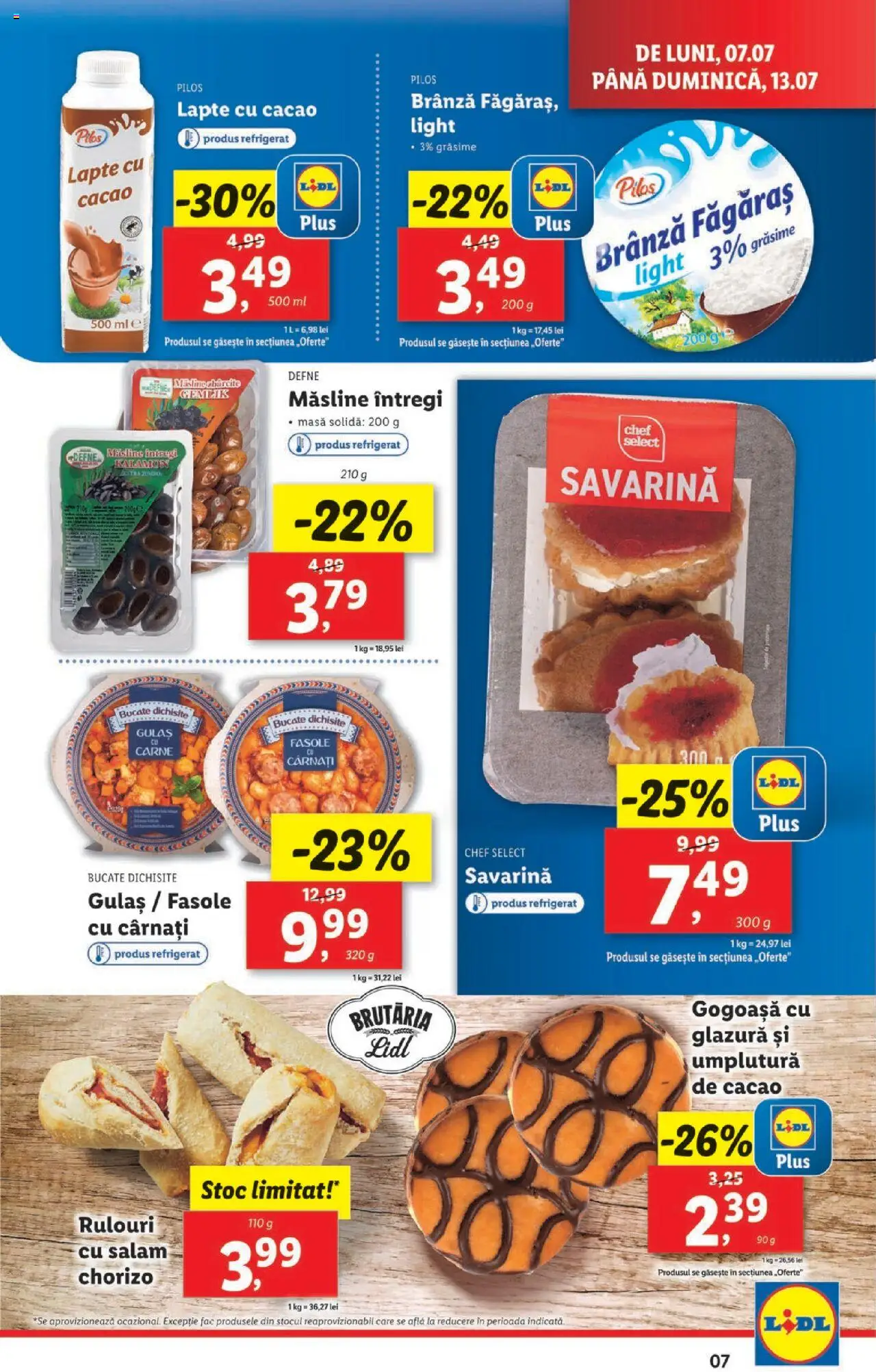 Catalog LIDL 7 - 12 Iulie 2025 | Pagina 7 | Produse: Masă, Savarină, Salam, Cârnați