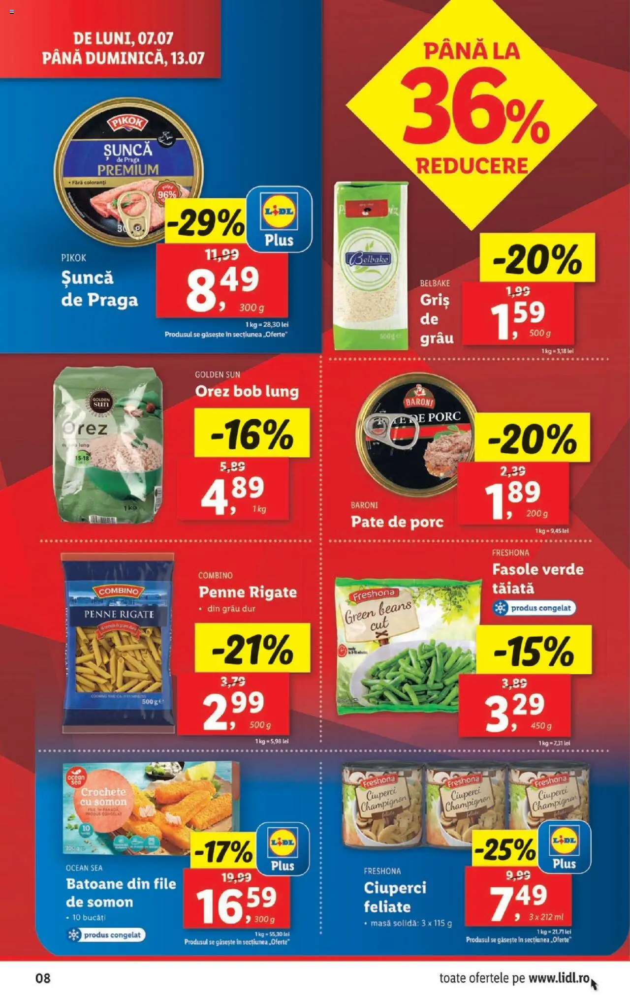 Catalog LIDL 7 - 12 Iulie 2025 | Pagina 8 | Produse: Masă, Pate, Ciuperci, Șuncă
