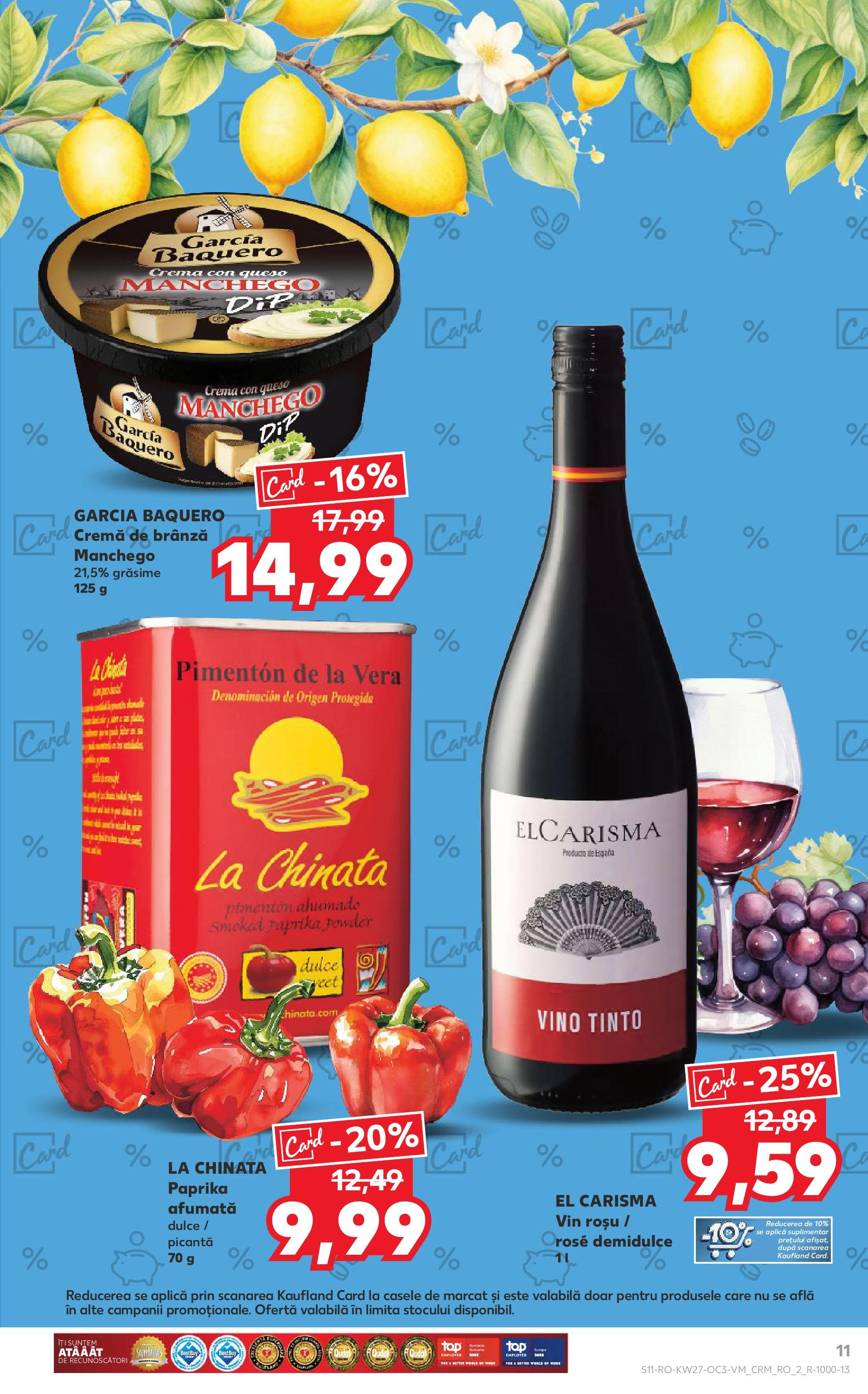 Catalog Kaufland 4 - 7 Iulie 2025 | Pagina 11 | Produse: Brânză, Cremă, Vin, Cremă de brânză