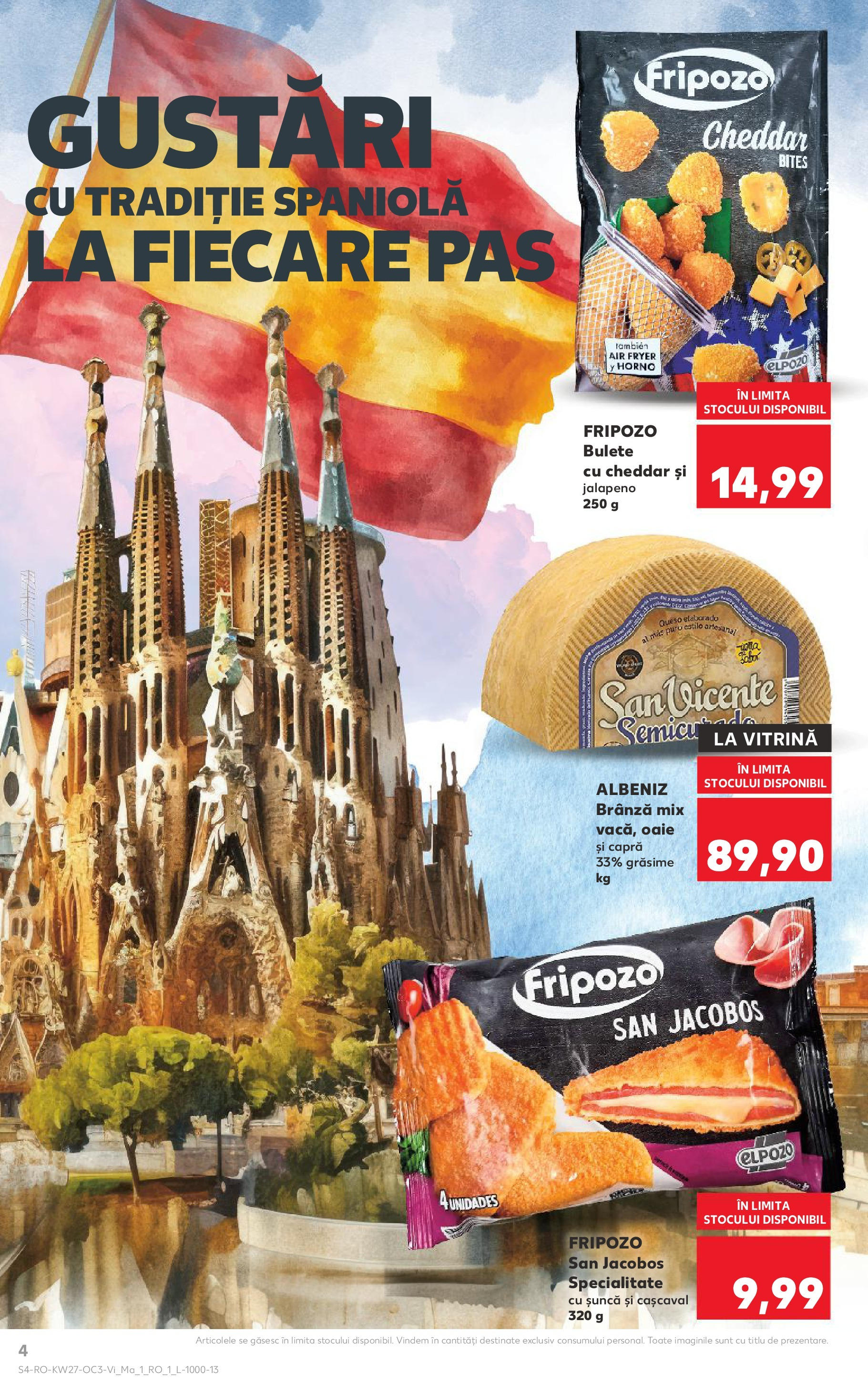 Catalog Kaufland 4 - 7 Iulie 2025 | Pagina 4 | Produse: Vitrină, Cașcaval, Brânză, Șuncă