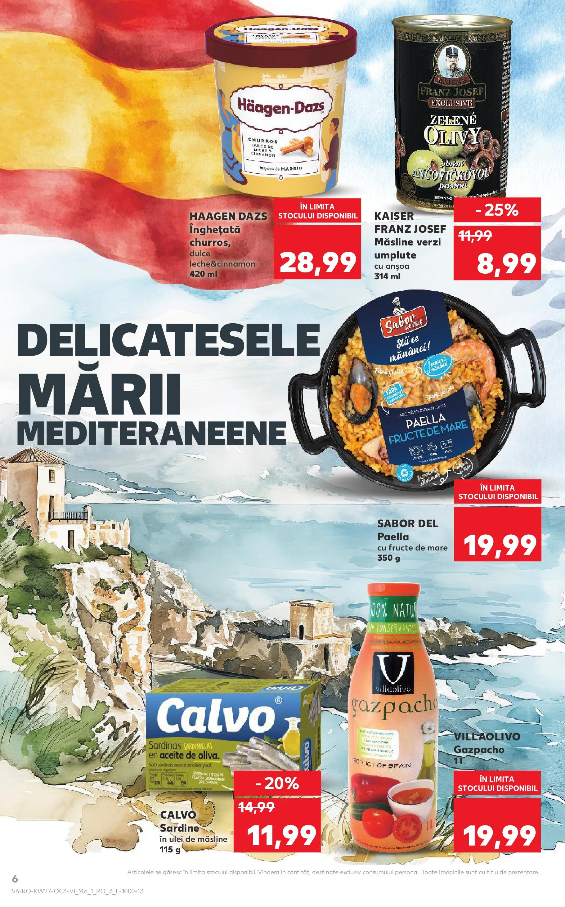 Catalog Kaufland 4 - 7 Iulie 2025 | Pagina 6 | Produse: Măsline, Ulei, Înghețată, Fructe De Mare
