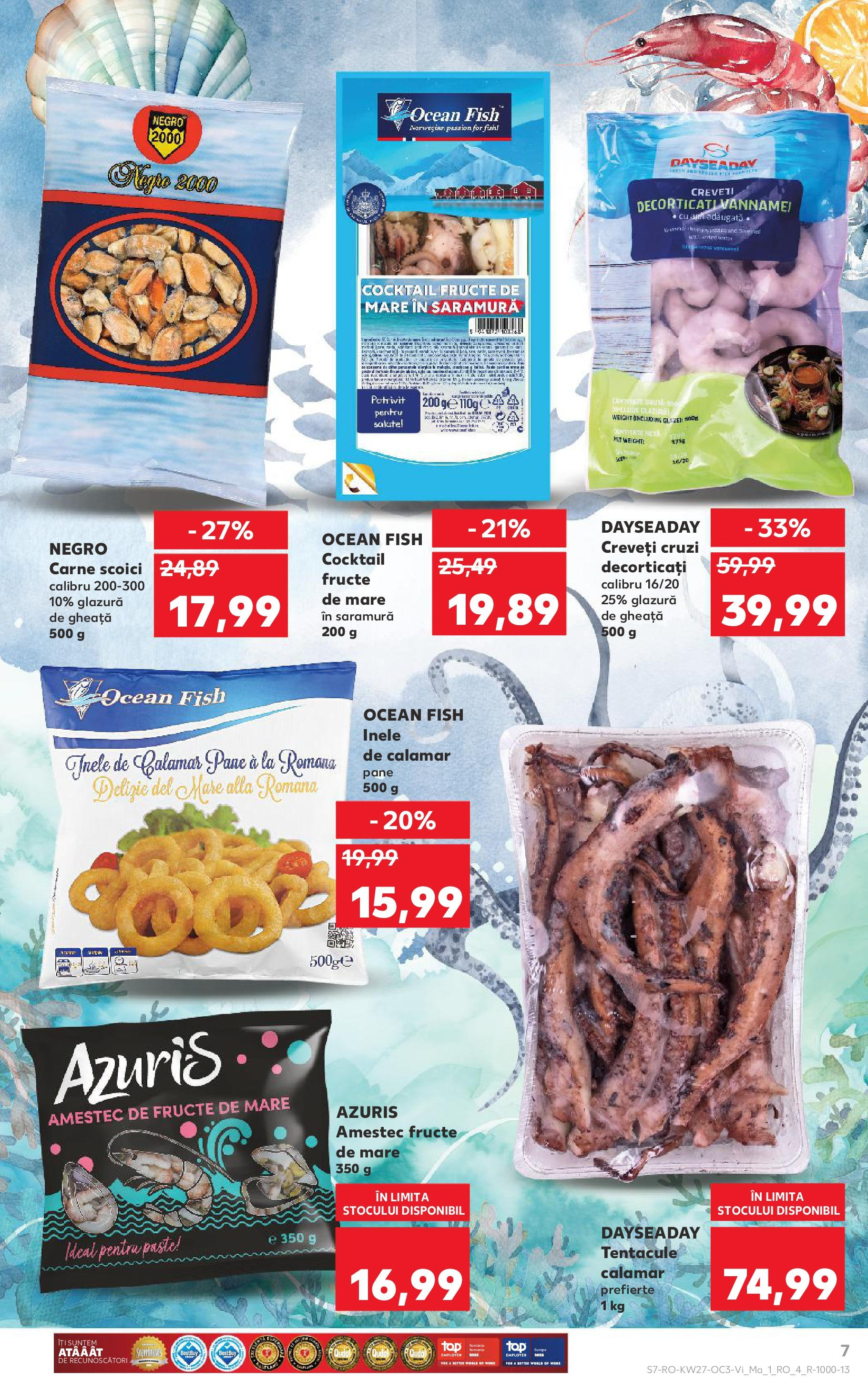 Catalog Kaufland 4 - 7 Iulie 2025 | Pagina 7 | Produse: Cocktail, Paste, Fructe, Fructe De Mare