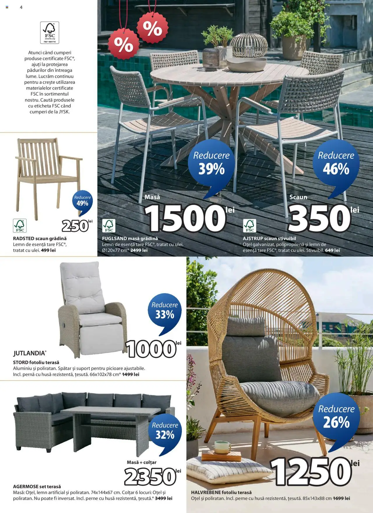 Catalog JYSK 5 - 26 Iulie 2025 | Pagina 4 | Produse: Pernă, Canapea, Scaun, Ulei