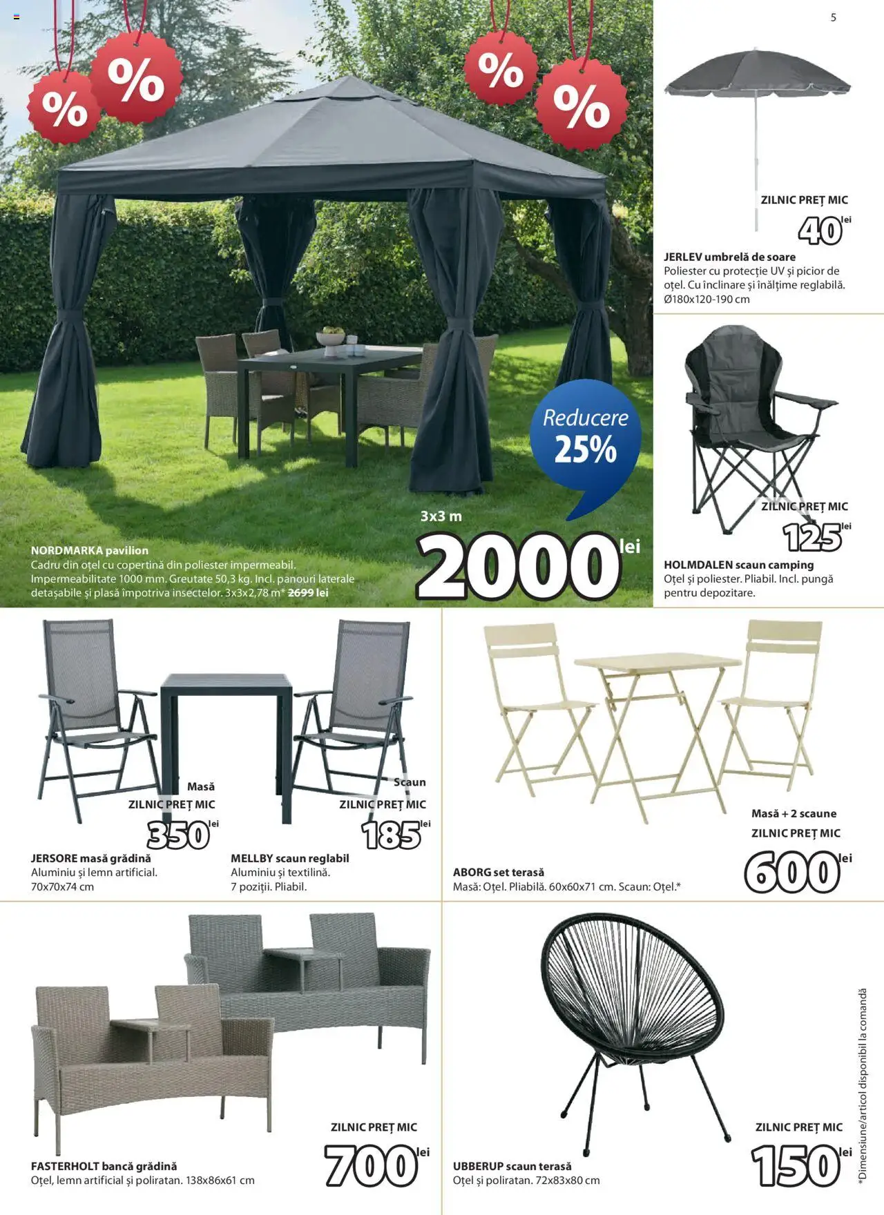Catalog JYSK 5 - 26 Iulie 2025 | Pagina 5 | Produse: Pernă, Fotoliu, Masă, Colțar