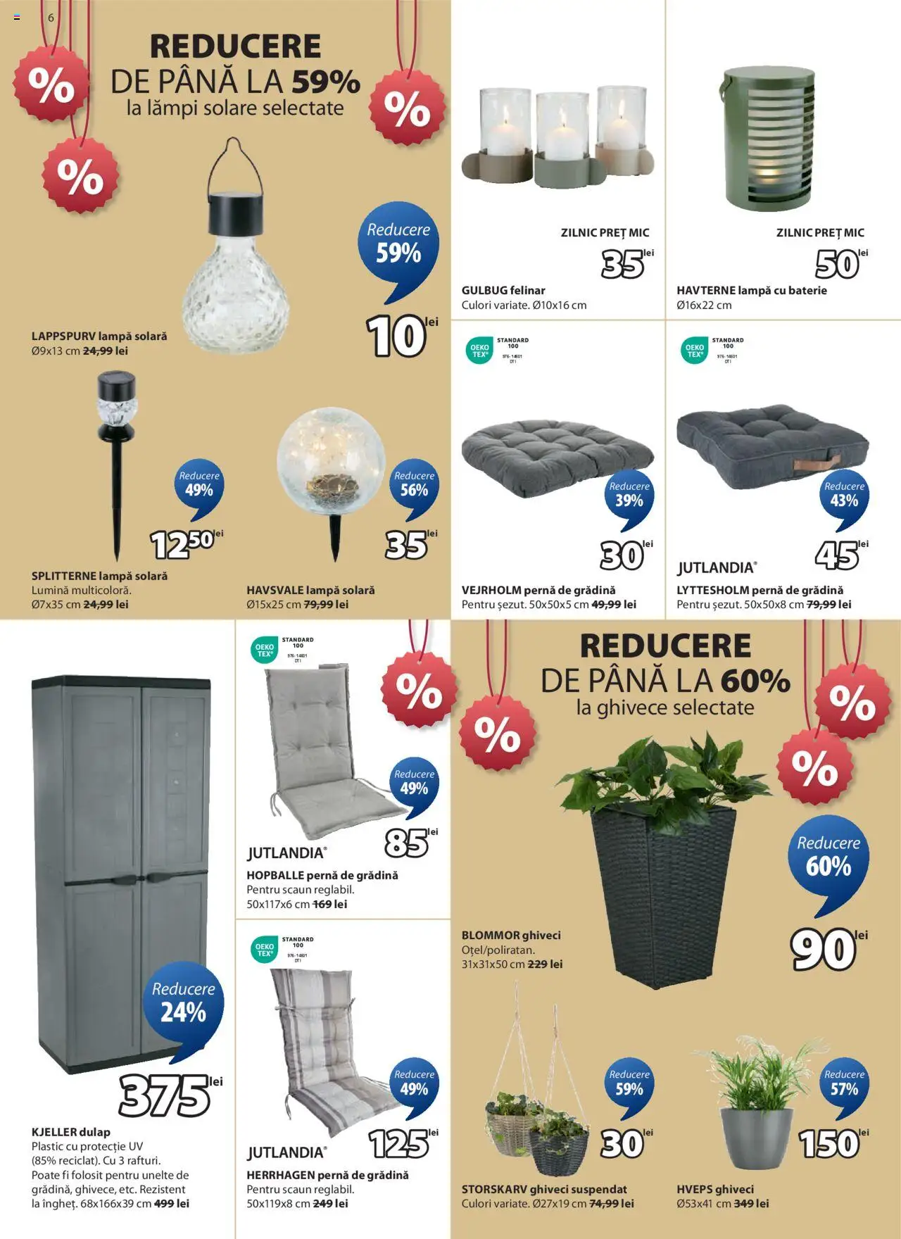 Catalog JYSK 5 - 26 Iulie 2025 | Pagina 6 | Produse: Umbrelă, Copertină, Masă, Pavilion
