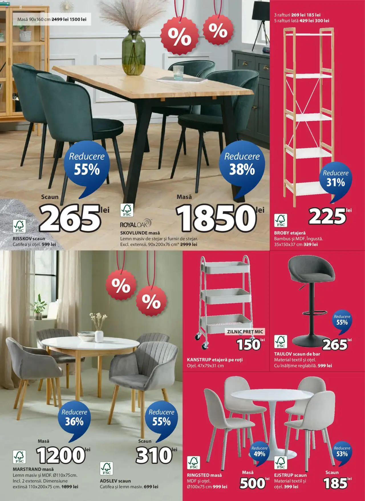 Catalog JYSK 5 - 26 Iulie 2025 | Pagina 8 | Produse: Cuvertură, Pătură, Masă, Tocător