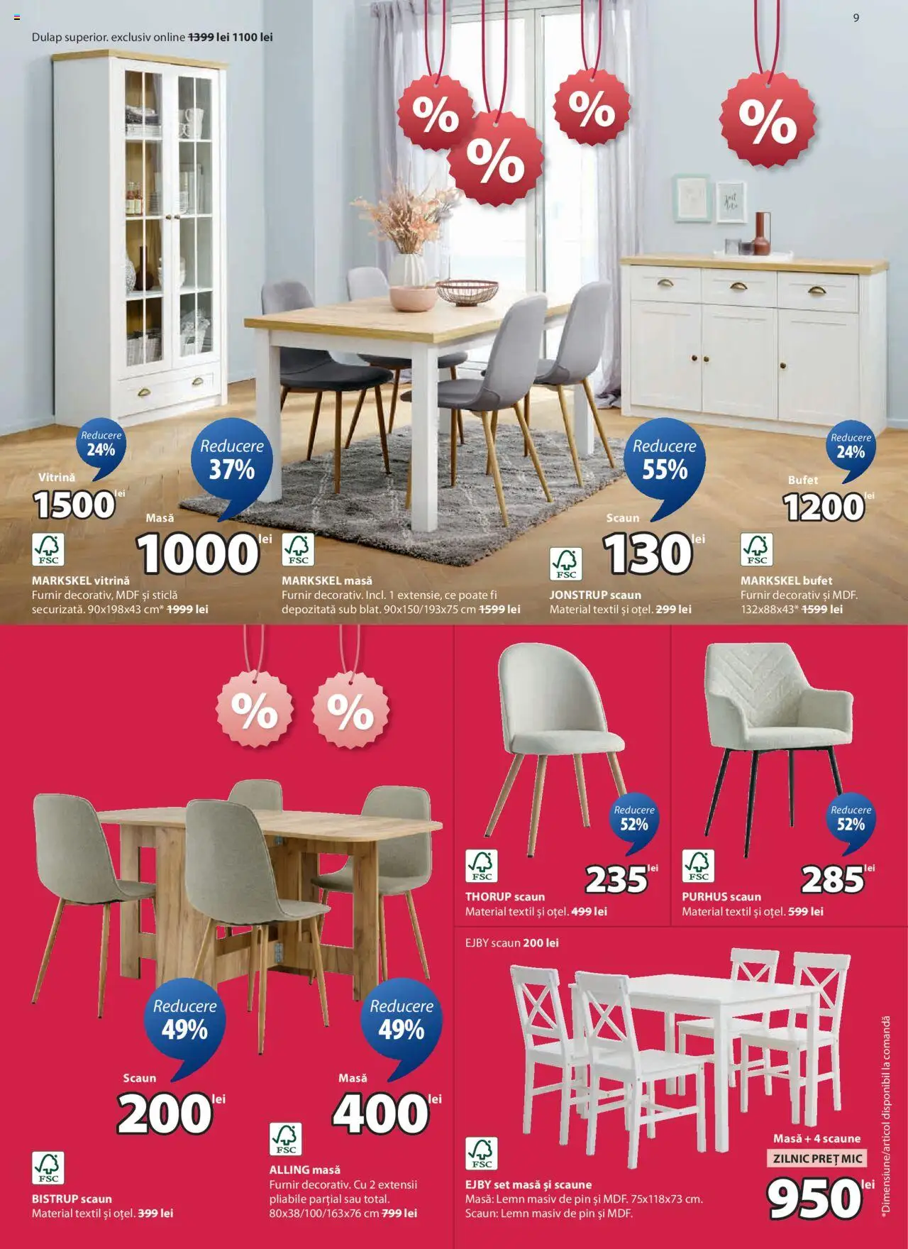 Catalog JYSK 5 - 26 Iulie 2025 | Pagina 9 | Produse: Masă, Scaun, Scaun de bar, Etajeră
