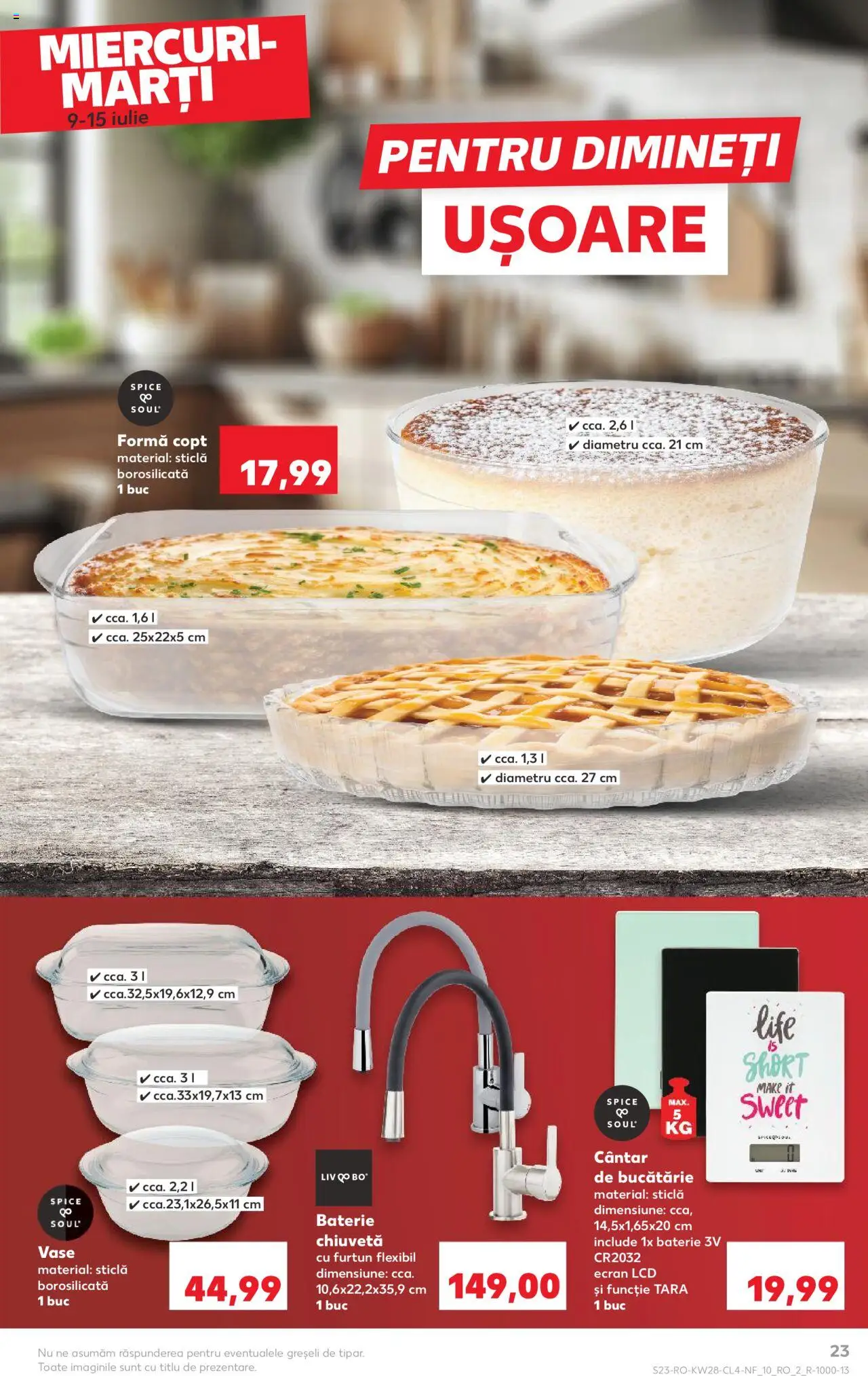Catalog Kaufland 9 - 14 Iulie 2025 | Pagina 23 | Produse: Cântar, Bucătărie, Chiuvetă, Baterie