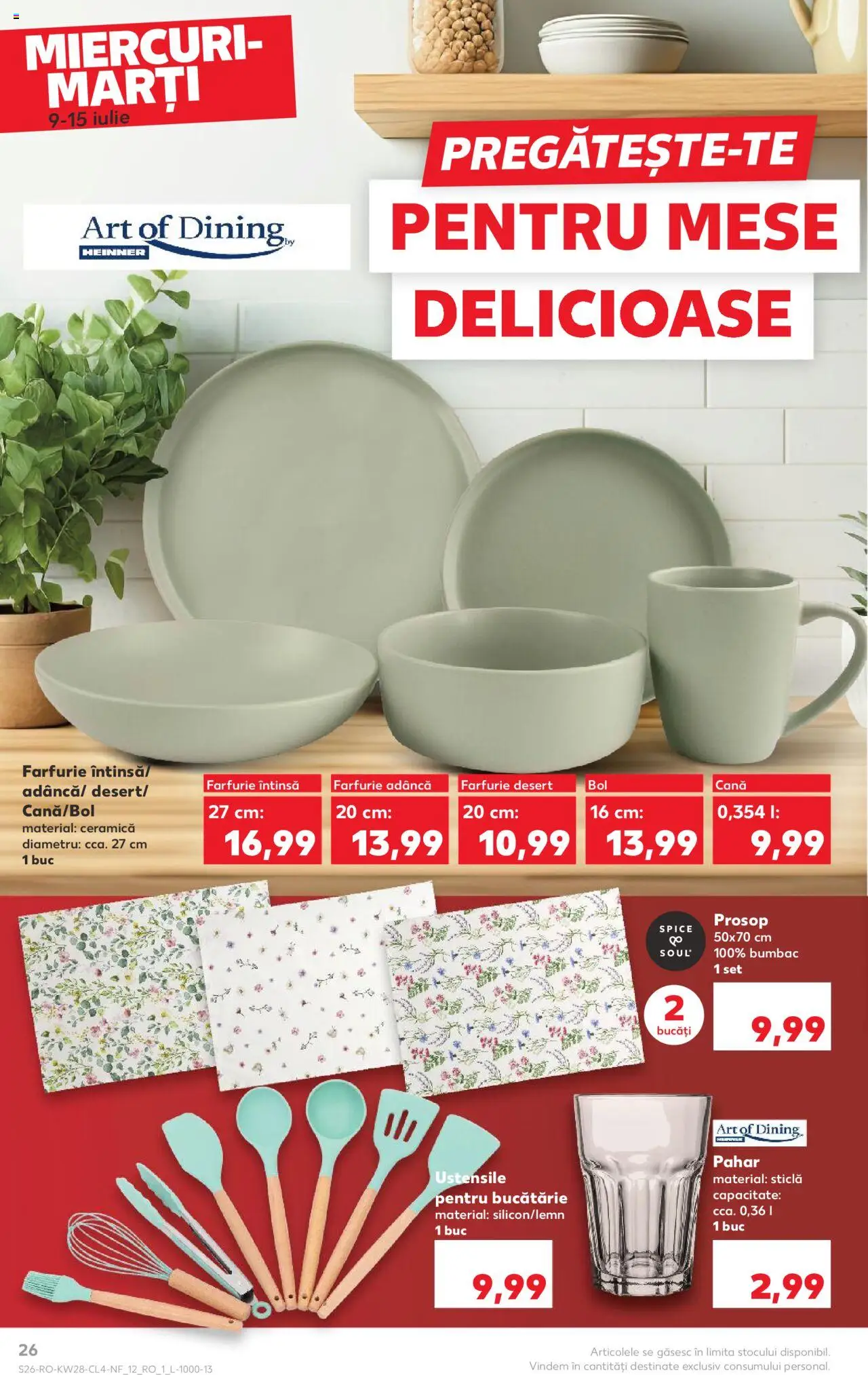 Catalog Kaufland 9 - 14 Iulie 2025 | Pagina 26 | Produse: Bucătărie, Farfurie