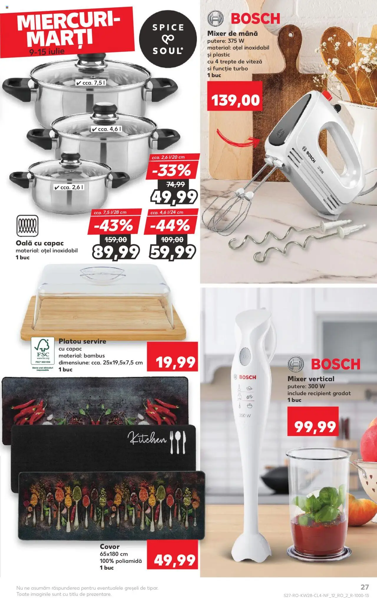 Catalog Kaufland 9 - 14 Iulie 2025 | Pagina 27 | Produse: Oală, Mixer, Covor