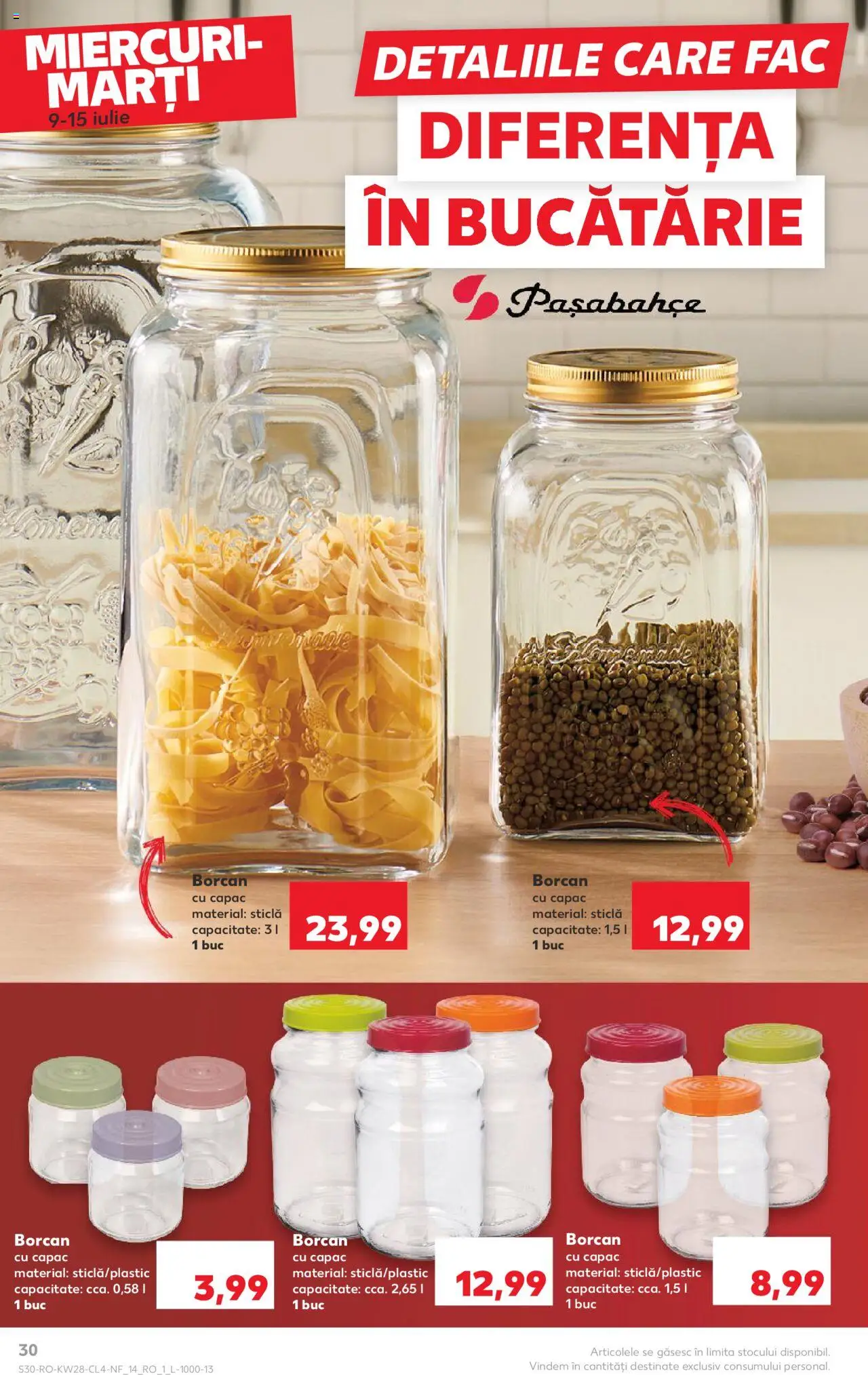 Catalog Kaufland 9 - 14 Iulie 2025 | Pagina 30 | Produse: Bucătărie, Borcan