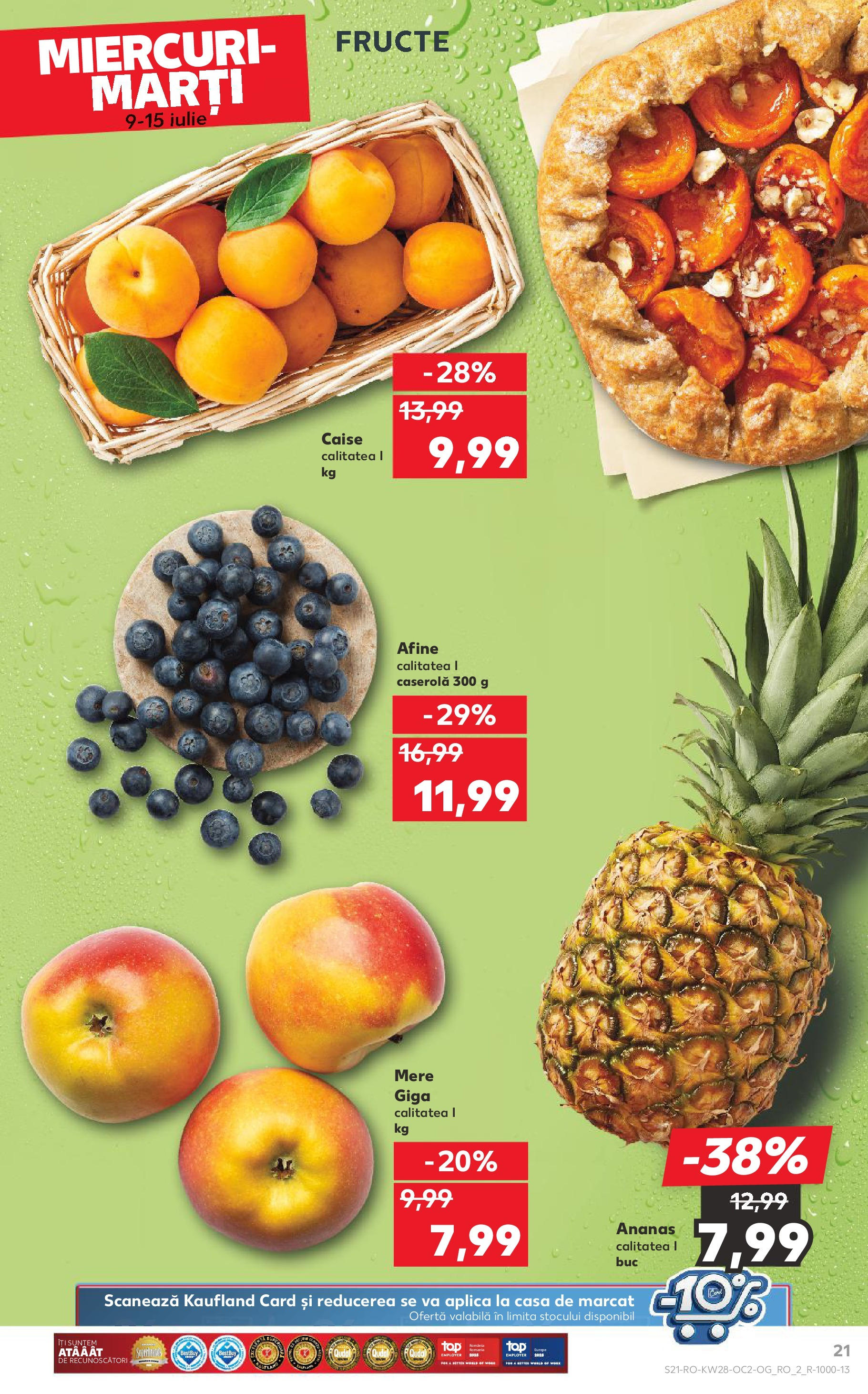Catalog Kaufland 9 - 14 Iulie 2025 | Pagina 21 | Produse: Afine, Mere, Ananas, Ahtapot