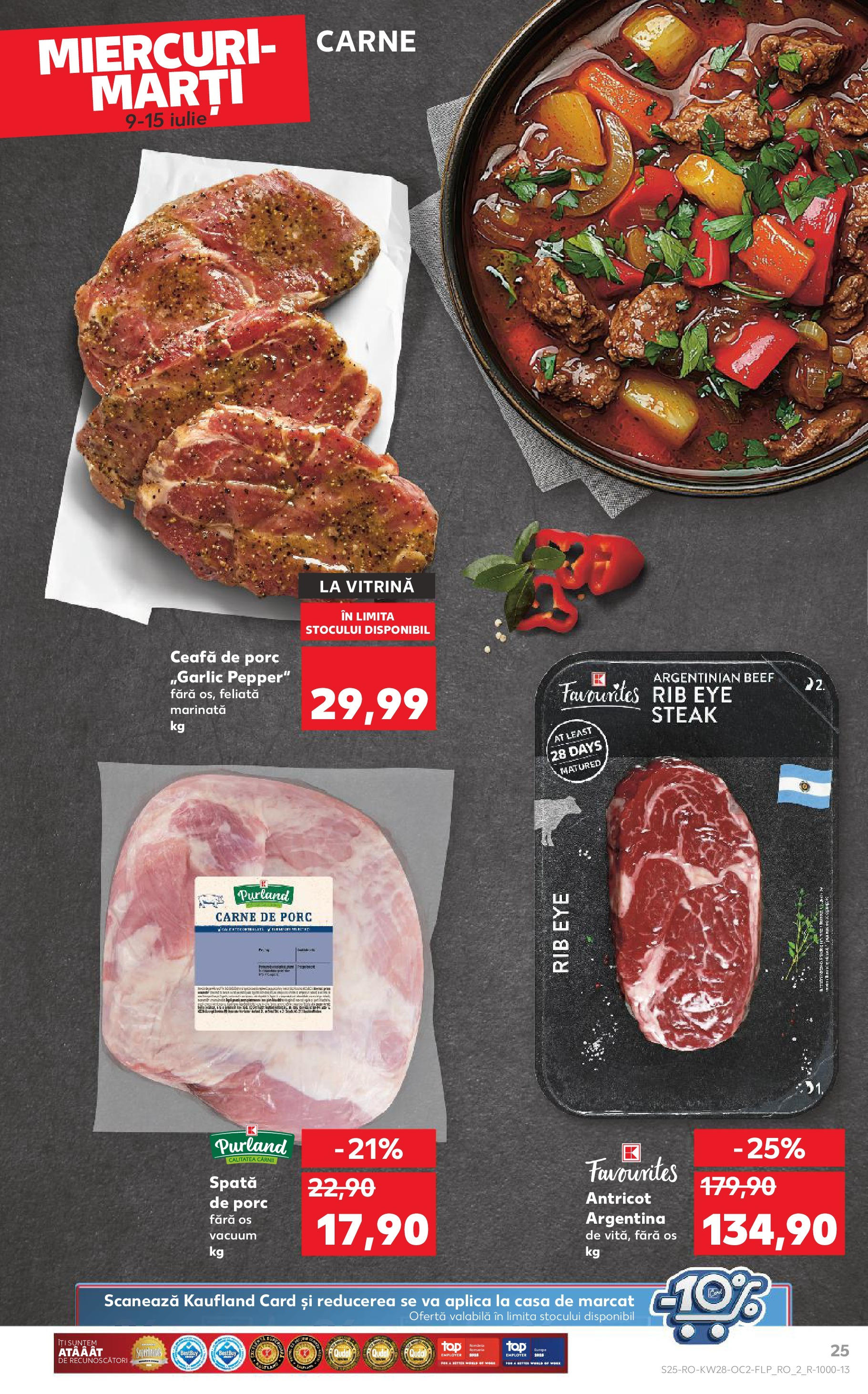 Catalog Kaufland 9 - 14 Iulie 2025 | Pagina 25 | Produse: Keçeli kalem, Vitrină, Carne De Porc