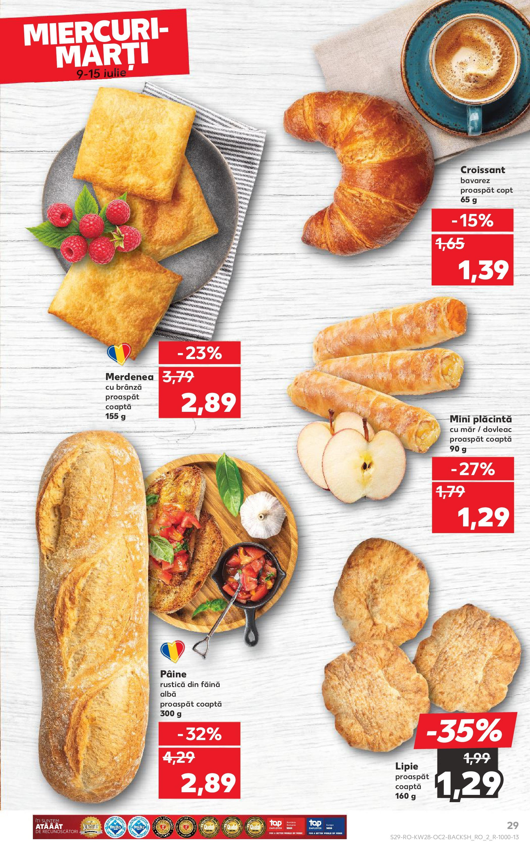 Catalog Kaufland 9 - 14 Iulie 2025 | Pagina 29 | Produse: Dovleac, Plăcintă, Brânză, Pâine