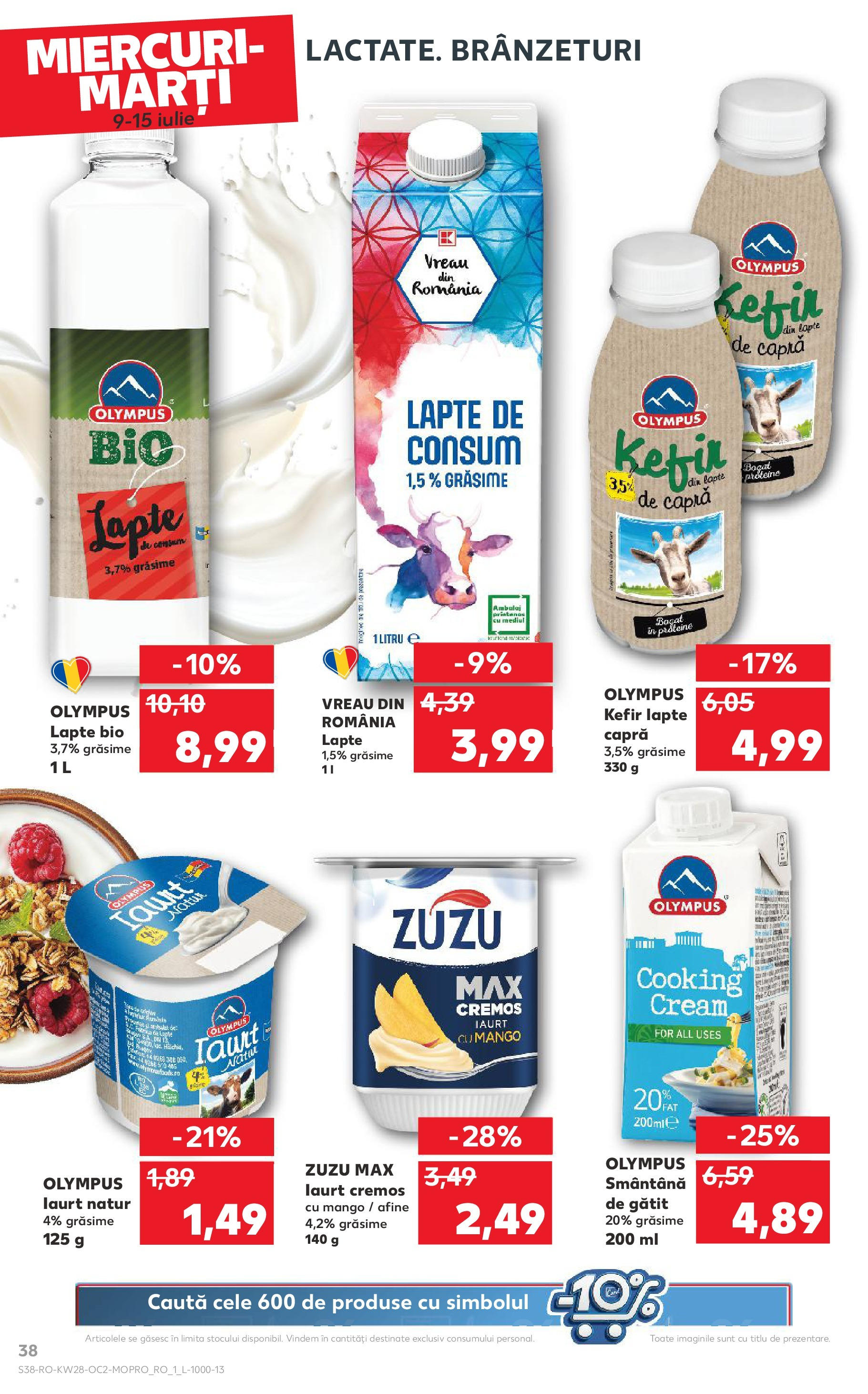 Catalog Kaufland 9 - 14 Iulie 2025 | Pagina 38 | Produse: Şerit ödül, Afine, Kefir, Smântână