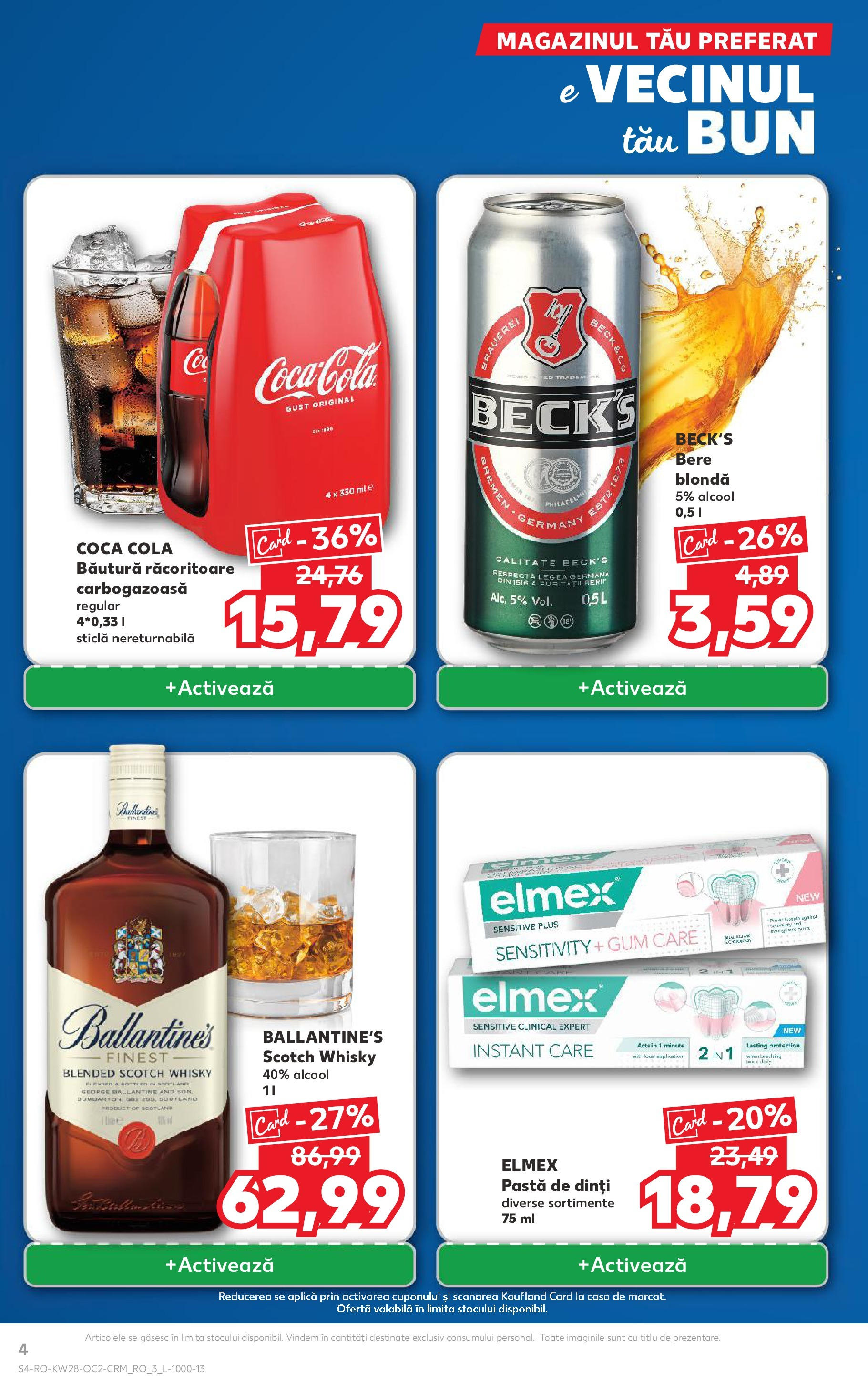 Catalog Kaufland 9 - 14 Iulie 2025 | Pagina 4 | Produse: Amerikan servis, Bere, Pastă de dinți