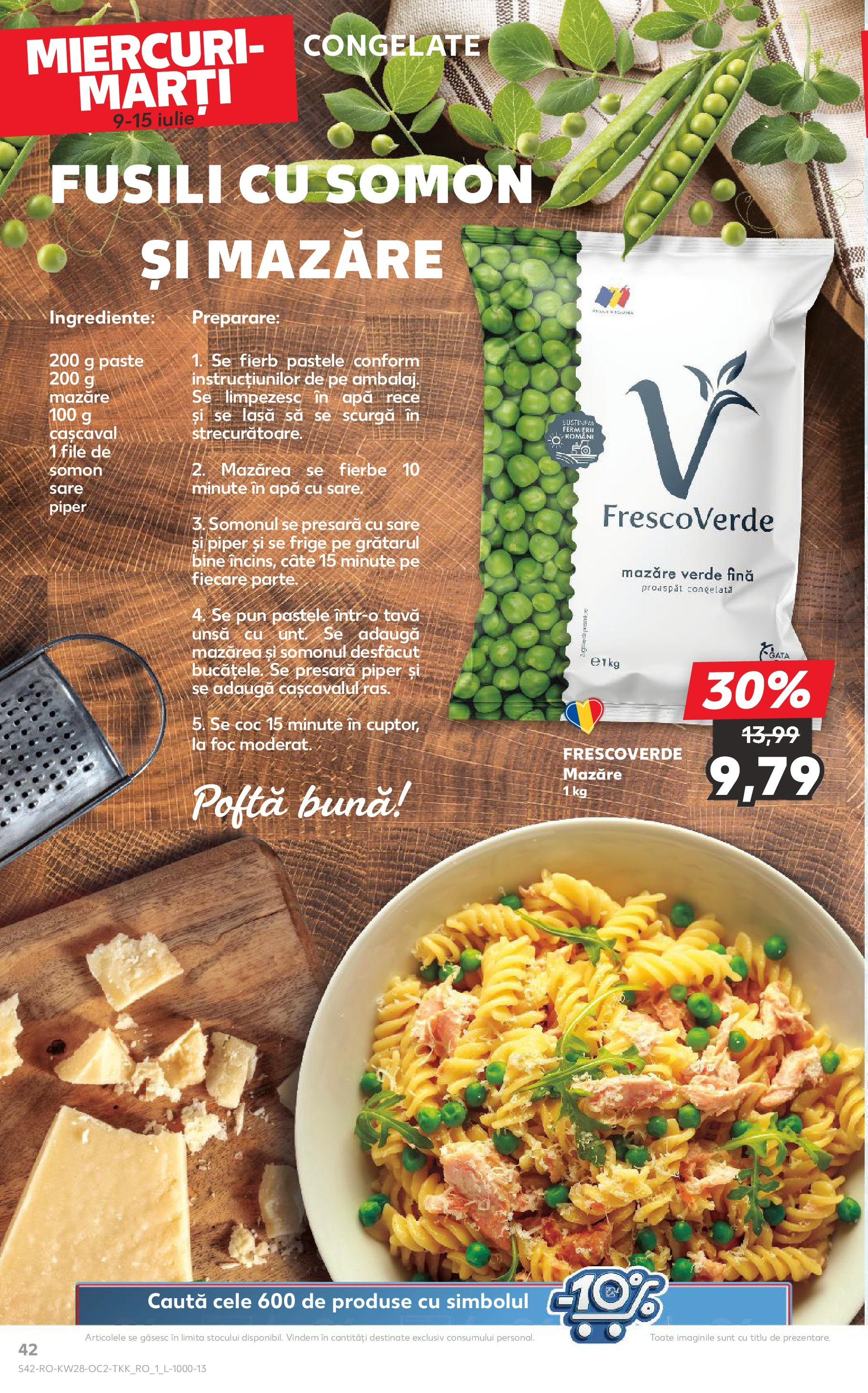 Catalog Kaufland 9 - 14 Iulie 2025 | Pagina 42 | Produse: Cașcaval, Paste, Apă, Piper