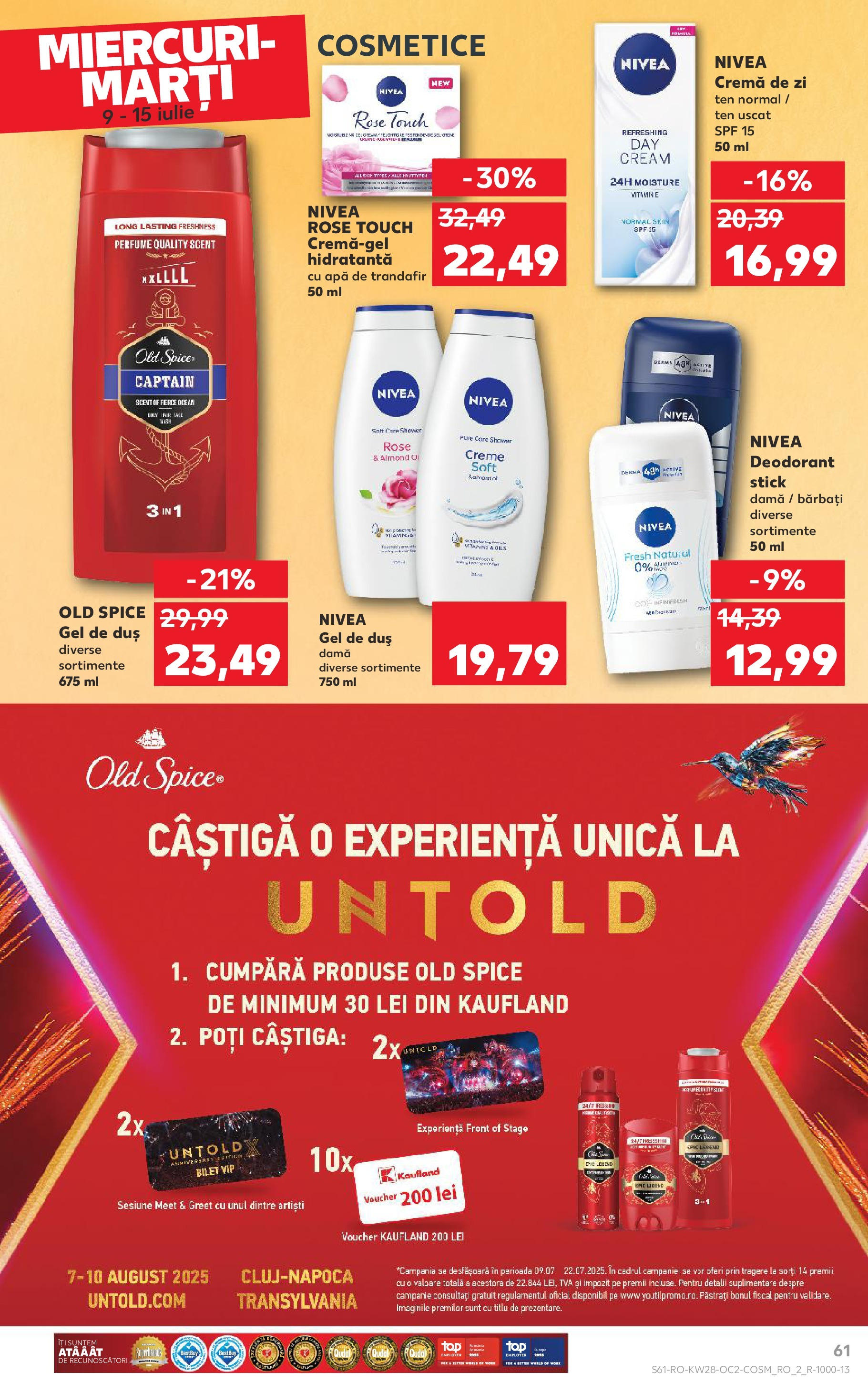 Catalog Kaufland 9 - 14 Iulie 2025 | Pagina 61 | Produse: Trandafir, Cremă, Deodorant, Apă