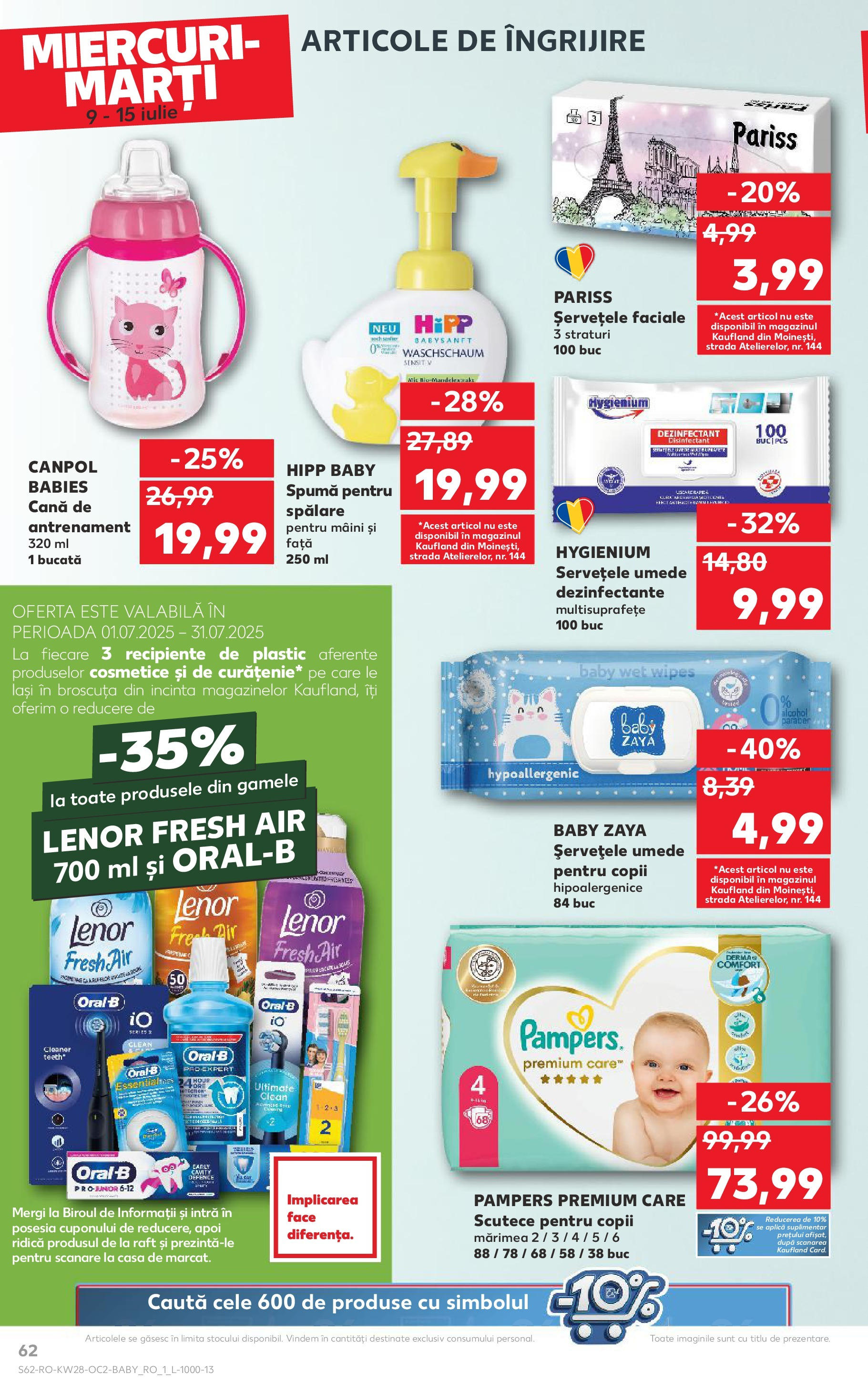 Catalog Kaufland 9 - 14 Iulie 2025 | Pagina 62 | Produse: Pomelo, Raft, Șervețele umede, Scutece