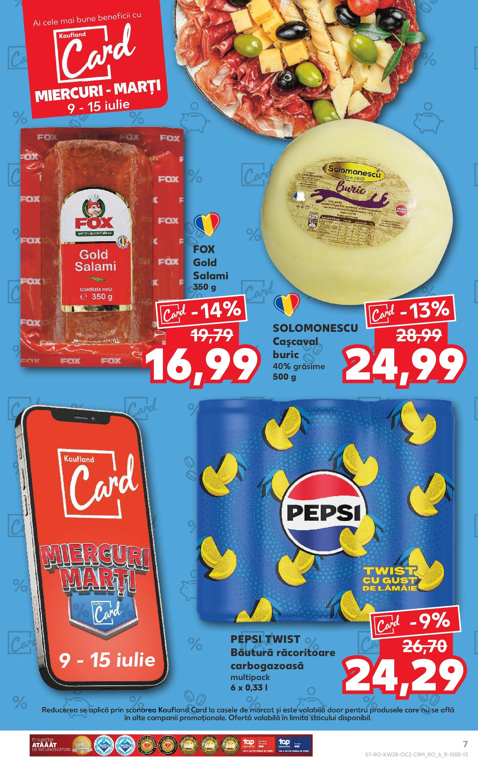 Catalog Kaufland 9 - 14 Iulie 2025 | Pagina 7 | Produse: Cașcaval, Lămâie