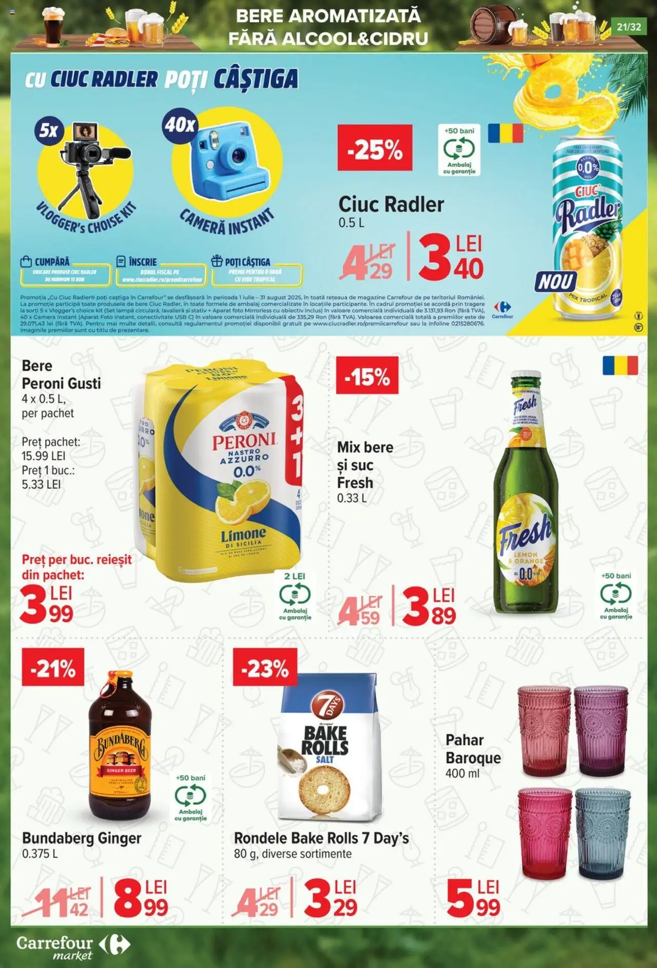 Catalog Carrefour 9 - 14 Iulie 2025 | Pagina 21 | Produse: Cameră, Usb, Lampă, Bere