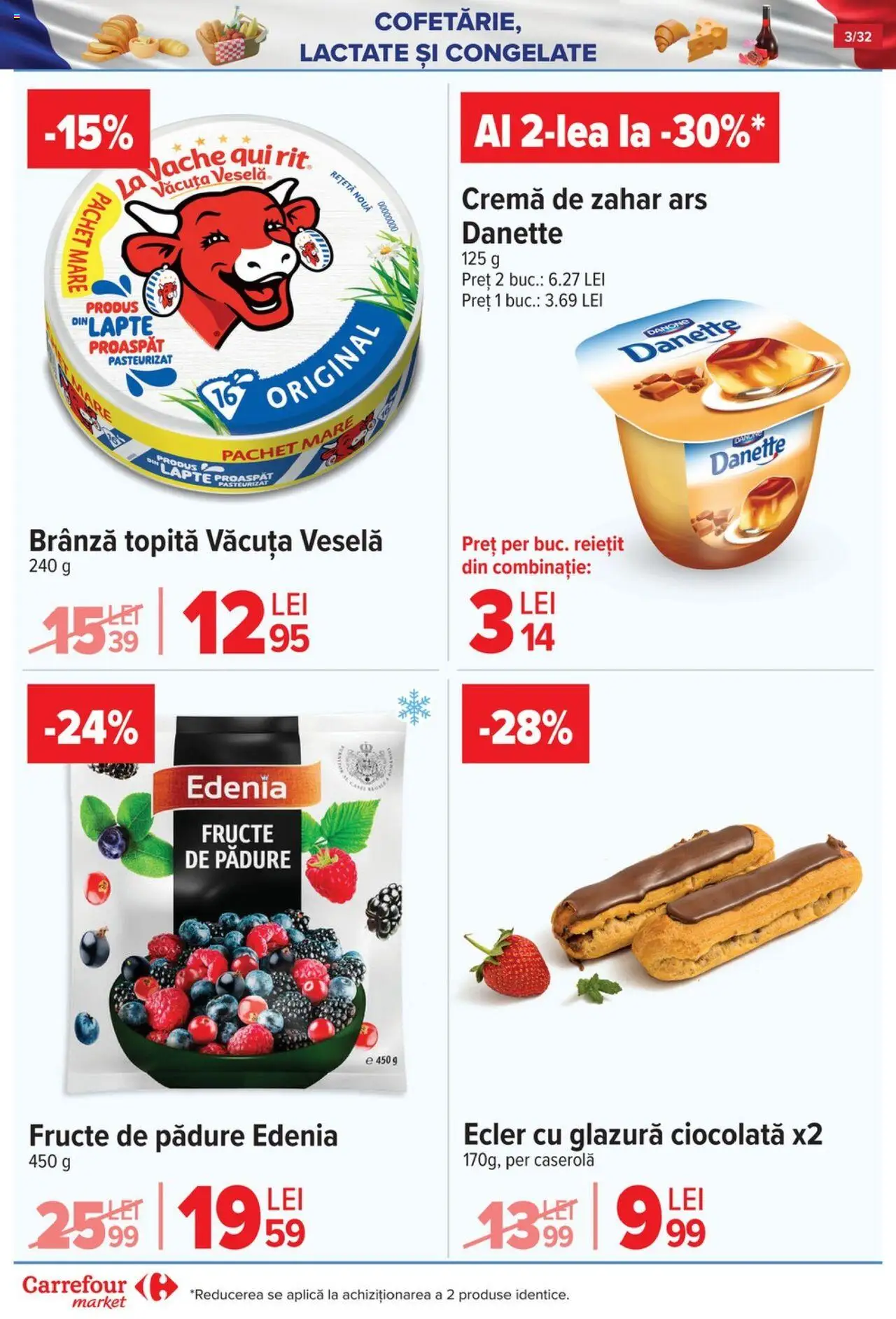Catalog Carrefour 9 - 14 Iulie 2025 | Pagina 3 | Produse: Lapte, Brânză, Cremă, Fructe