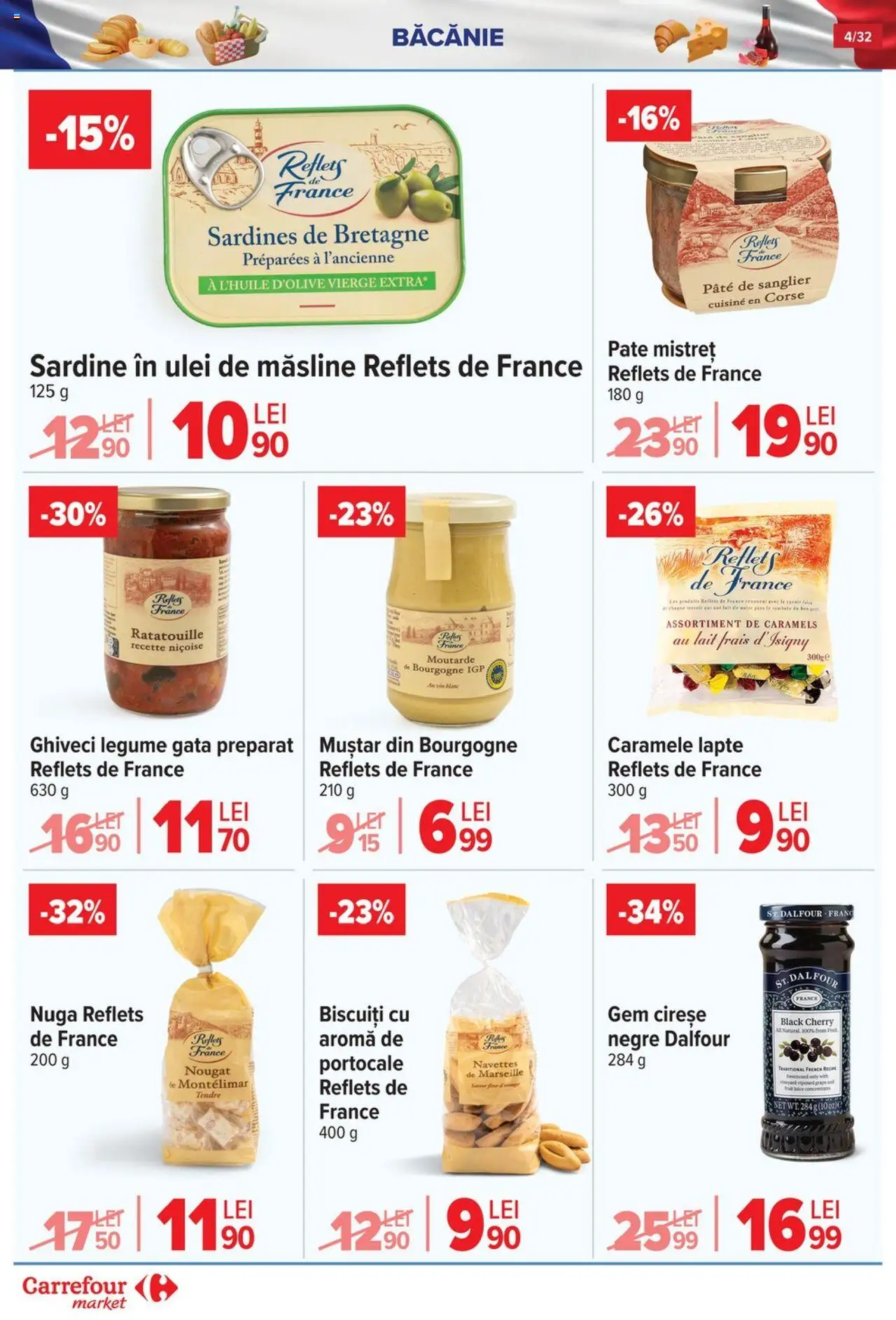 Catalog Carrefour 9 - 14 Iulie 2025 | Pagina 4 | Produse: Măsline, Lapte, Muștar, Legume