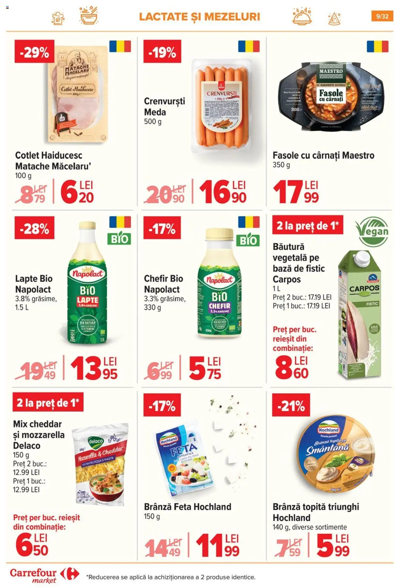 Catalog Carrefour 9 - 14 Iulie 2025 | Pagina 9 | Produse: Pară, Crenvurști, Lapte, Brânză