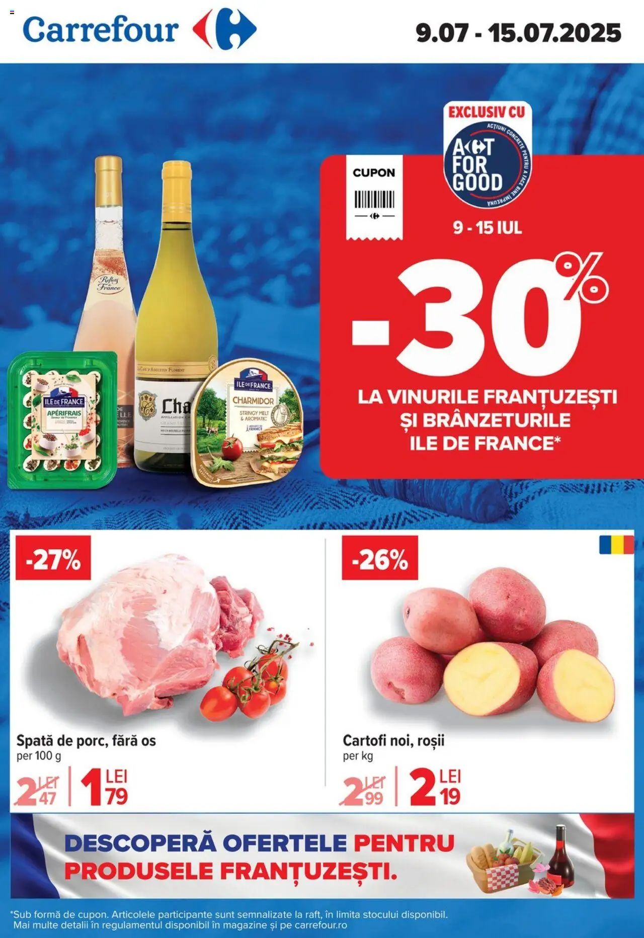 Catalog Carrefour 9 - 14 Iulie 2025 | Pagina 1 | Produse: Roșii, Cartofi