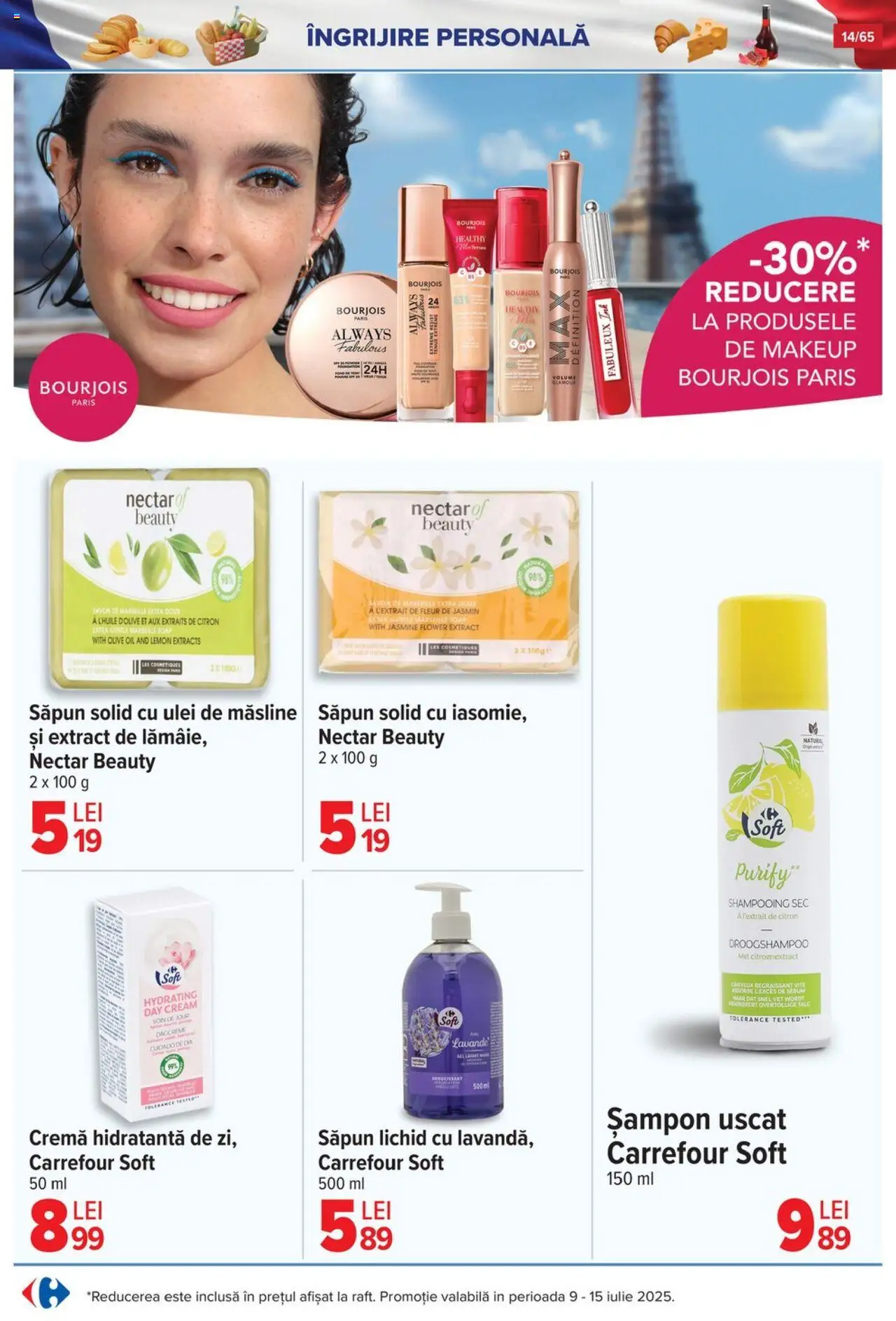 Catalog Carrefour 9 - 14 Iulie 2025 | Pagina 14 | Produse: Arapsaçı, Cremă, Săpun, Șampon uscat