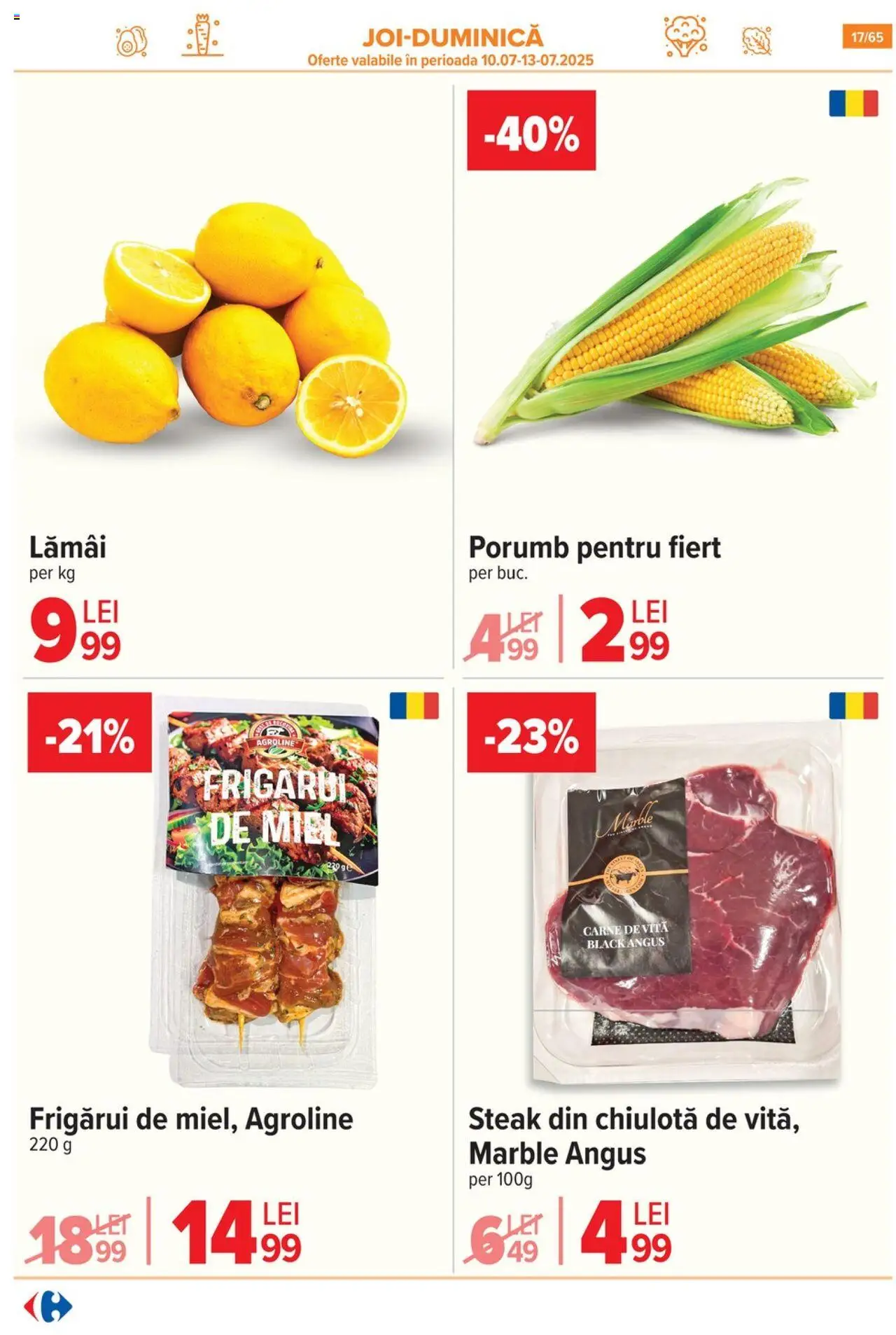 Catalog Carrefour 9 - 14 Iulie 2025 | Pagina 17 | Produse: Carne De Vită, Porumb