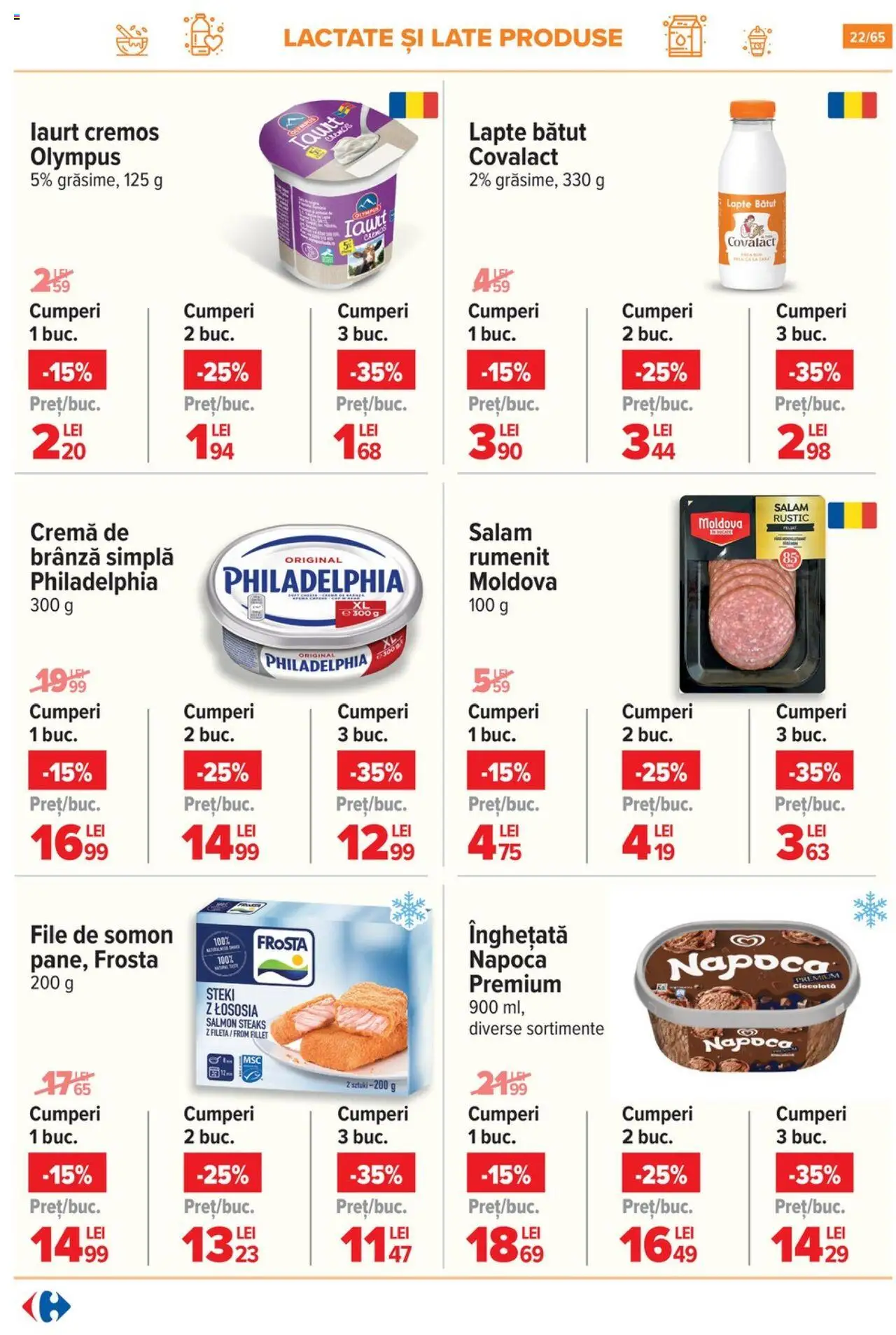 Catalog Carrefour 9 - 14 Iulie 2025 | Pagina 22 | Produse: Lapte, Brânză, Cremă, Cremă de brânză