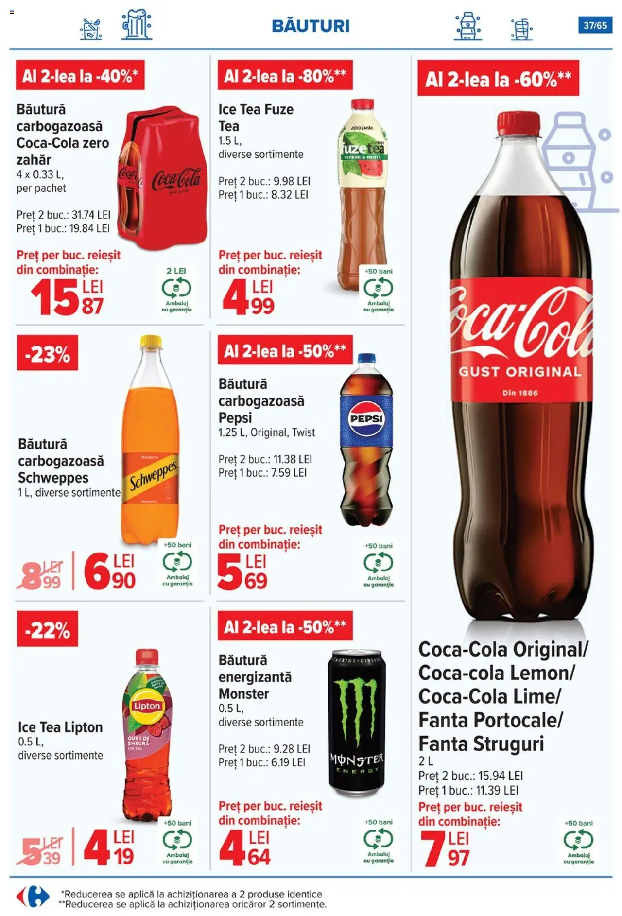 Catalog Carrefour 9 - 14 Iulie 2025 | Pagina 37 | Produse: Struguri, Zmeură, Ice tea, Mandarine